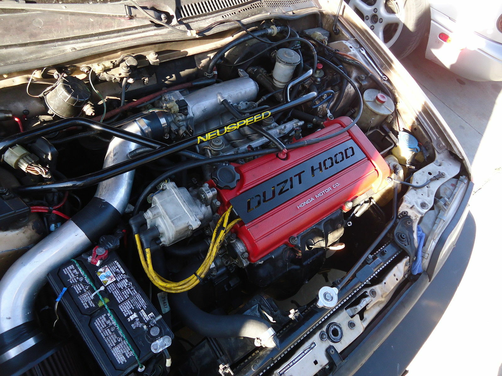 1999 Honda CRV Spark Plug Cover: Blank Black Metal *Custom Shoot a Message!