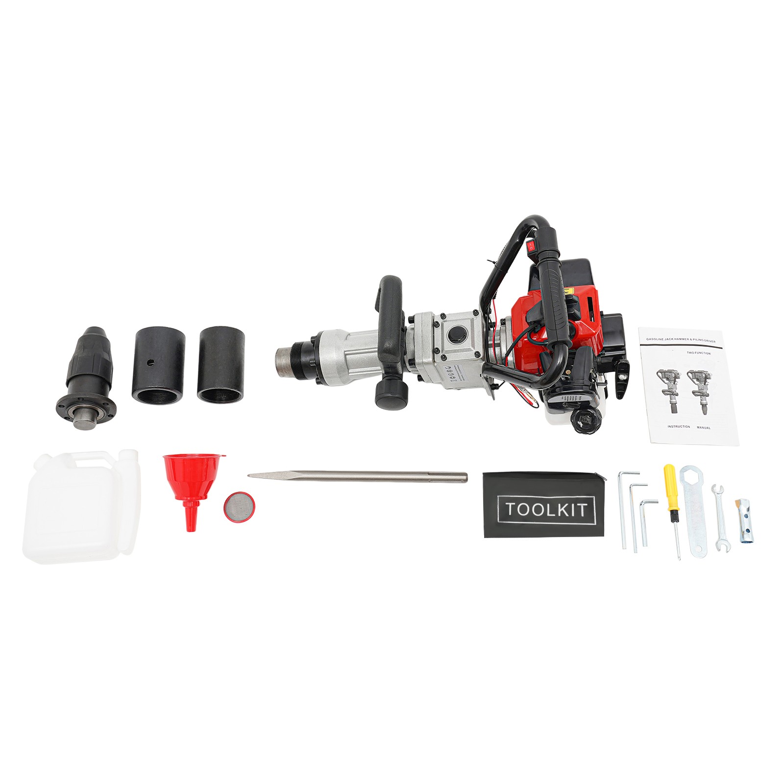 2 Stroke Gas Powered T Post Driver Fence Pile Driver Jack Hammer w/Chisel 32.7cc