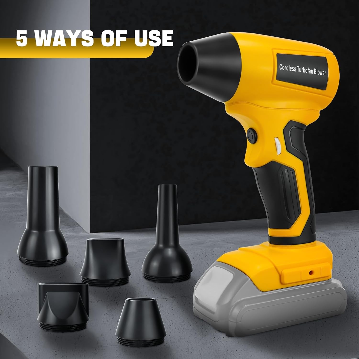 Air Blower Duster for Dewalt 20V Battery Handheld Cordless Leaf Fire Dust Clean