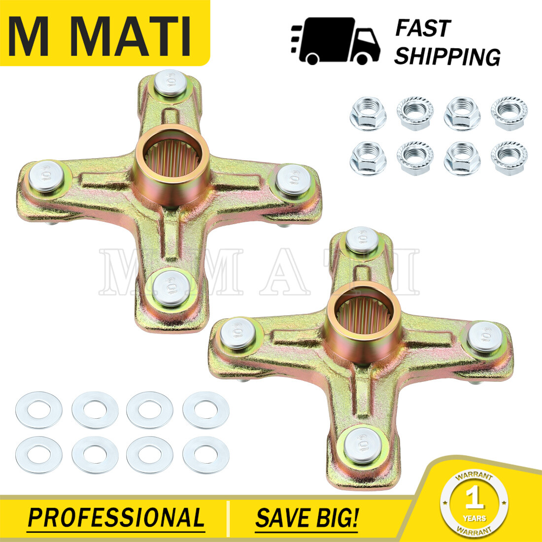 Pair Rear Axle Wheel Hub For Yamaha YFZ450X Warrior350 Raptor250 1PE-F53K0-00-00