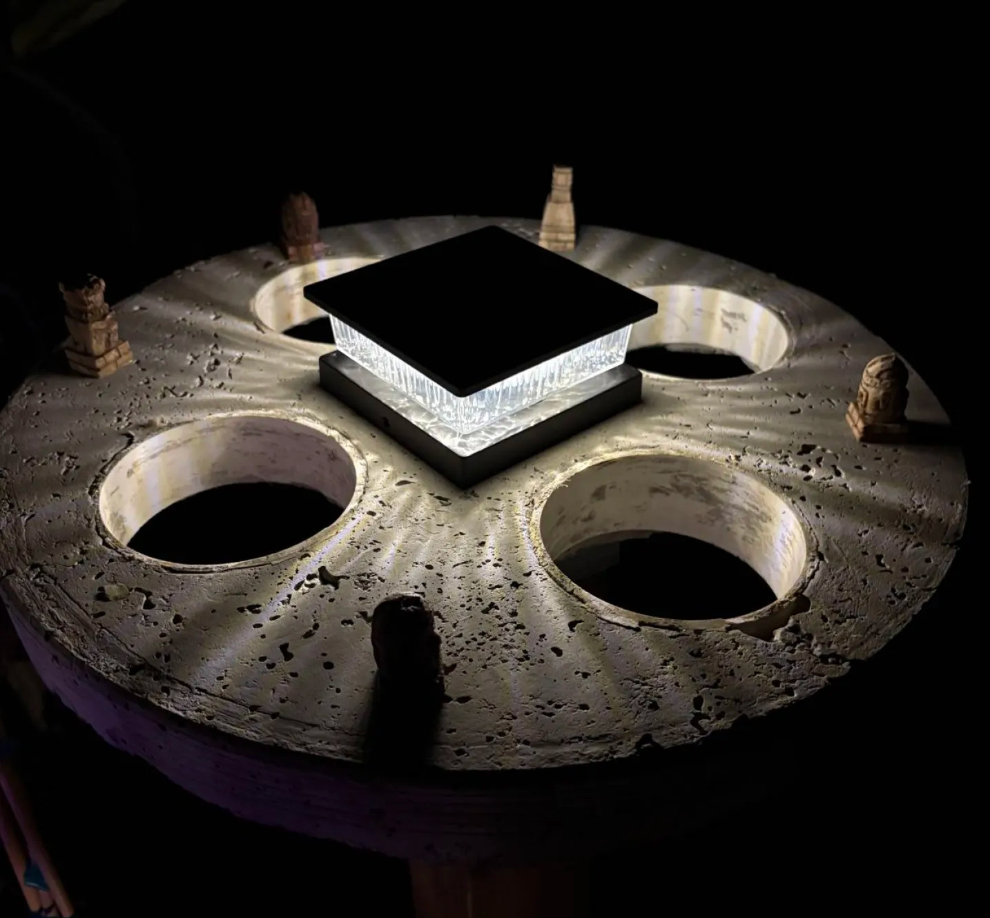 Dragon Fruit Trellis Topper with FREE LED SOLAR LIGHT Screw Direct to 4x4 Post