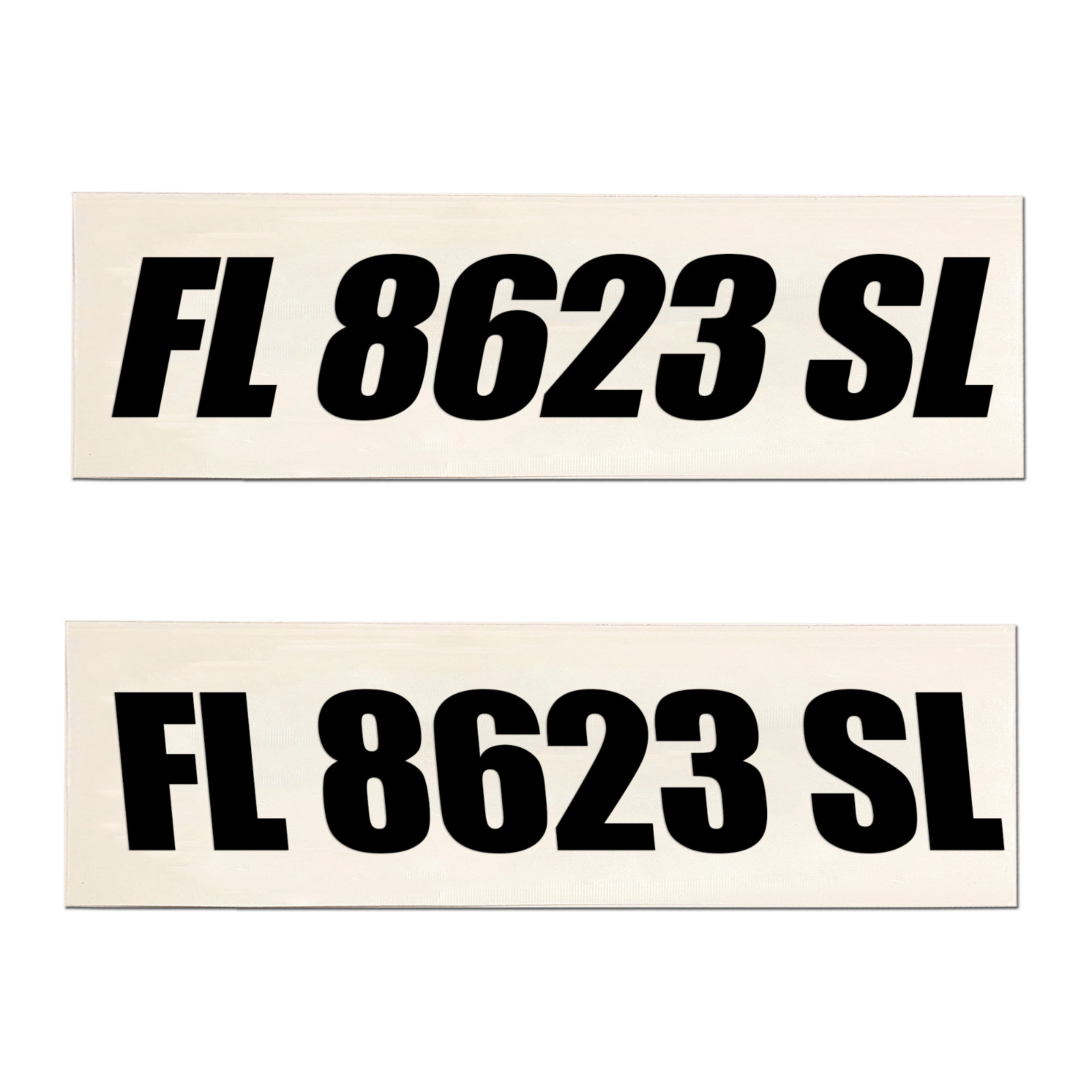 Boat Registration Numbers Vinyl Decal Set – 3" Tall USCG & State Compliant 772