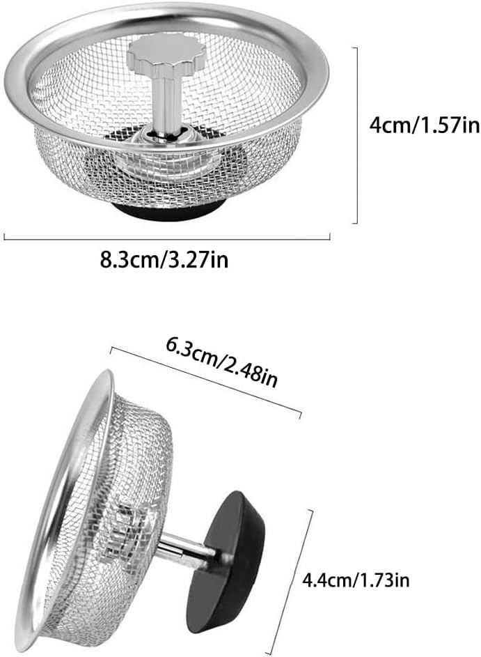 2Pack Stainless Steel Kitchen Sink Strainers