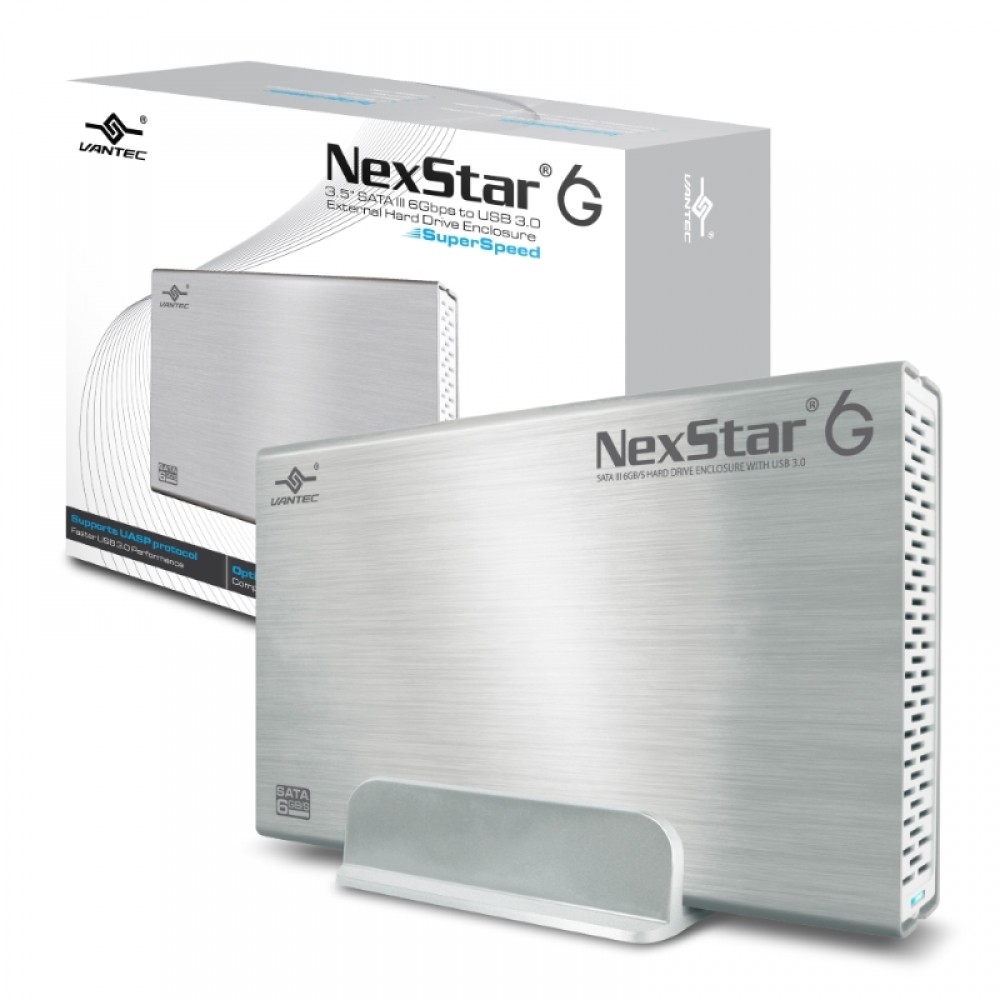 Vantec NexStar 6G 3.5" SATA III 6 Gb/s to USB 3.0 External Hard Drive Enclosure