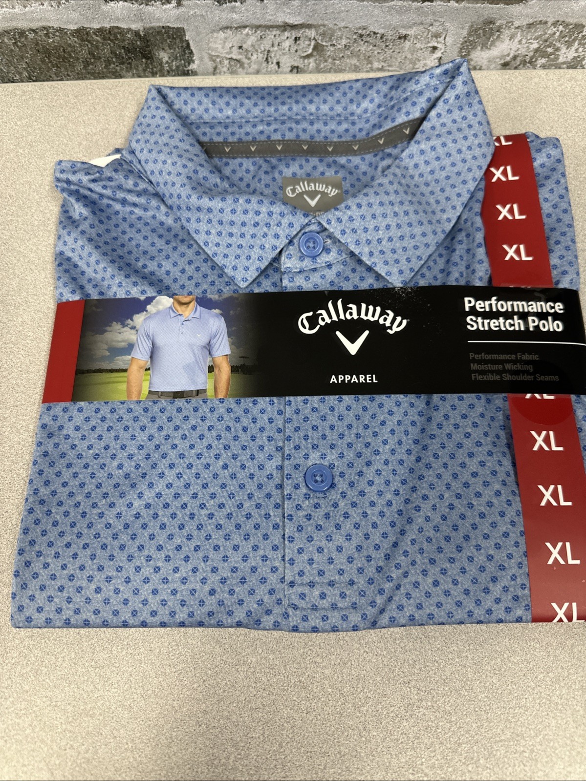 Callaway Men's Moisture Wicking Performance Golf Polo Xl Regatta