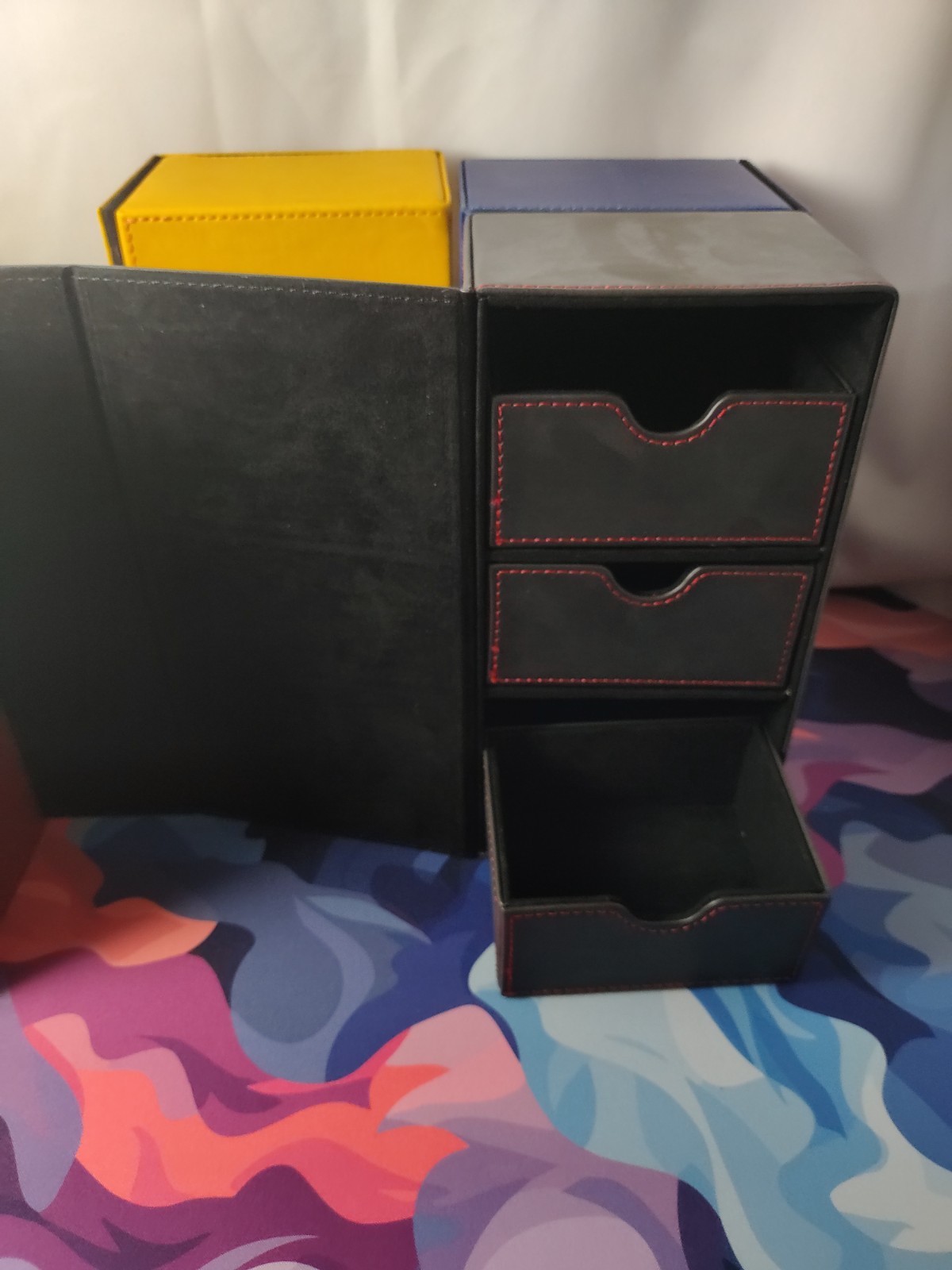 BCW 200+ Deck Box Quality Storage SET of 4 - Blue Black Red Yellow - MTG