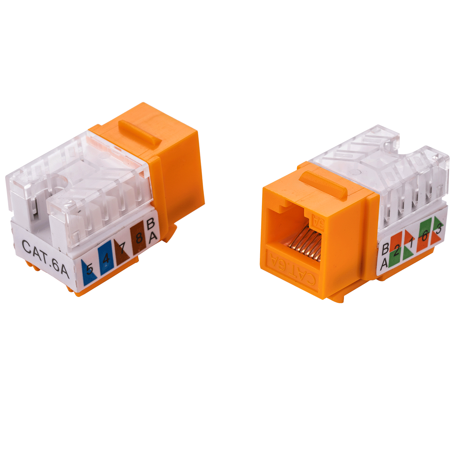 CAT6a Keystone Jack Ethernet 110 Punch Down Tool Network 45 Degree 8P8P RJ45 Lot