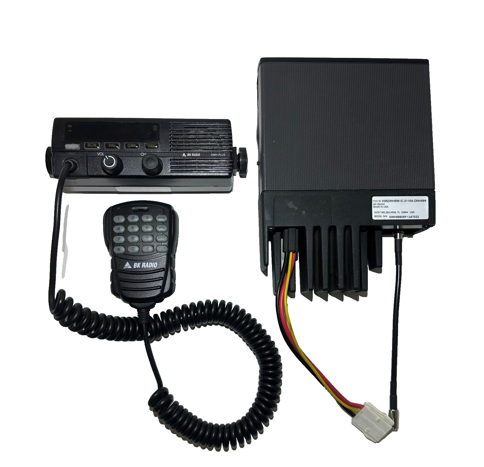 BK Bendix King GMH5992RP VHF 136-174MHz Remote Mount Radio w/ Head Mic