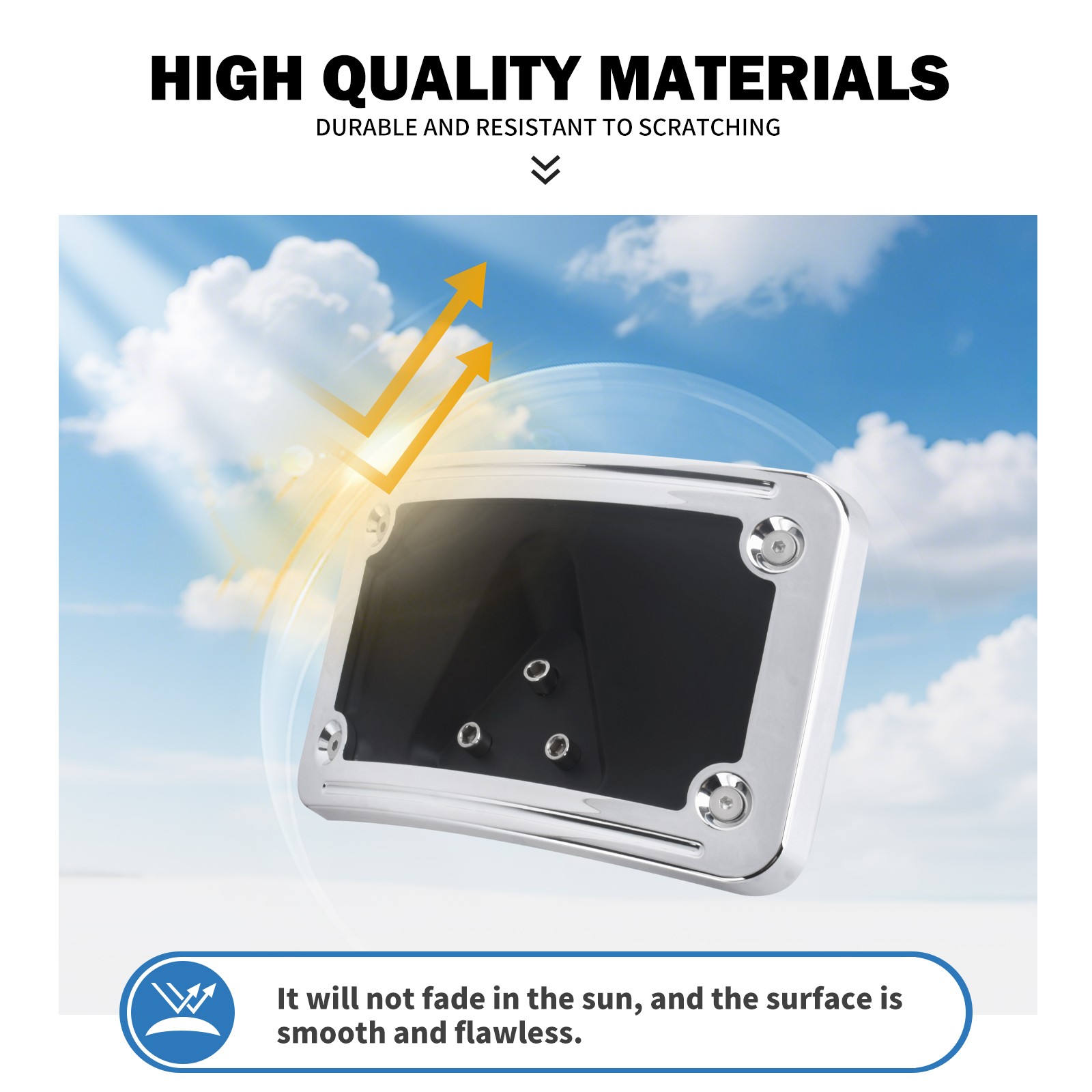 Chrome Curved Laydown License Plate Mount Bracket For Harley Softail Sportster