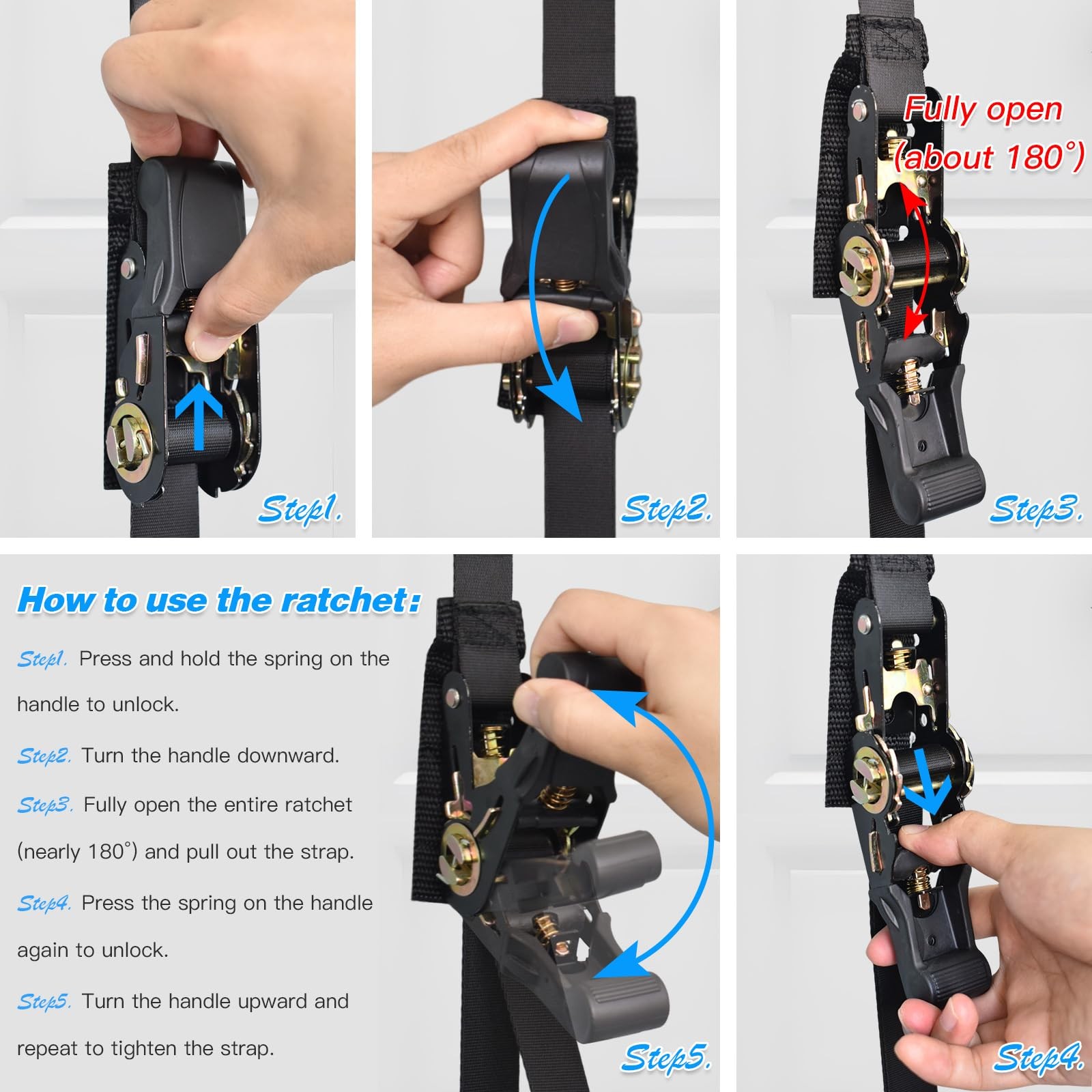 Upgrade Door Anchor Strap for Resistance Bands Exercise, Multi Points Anchor ...