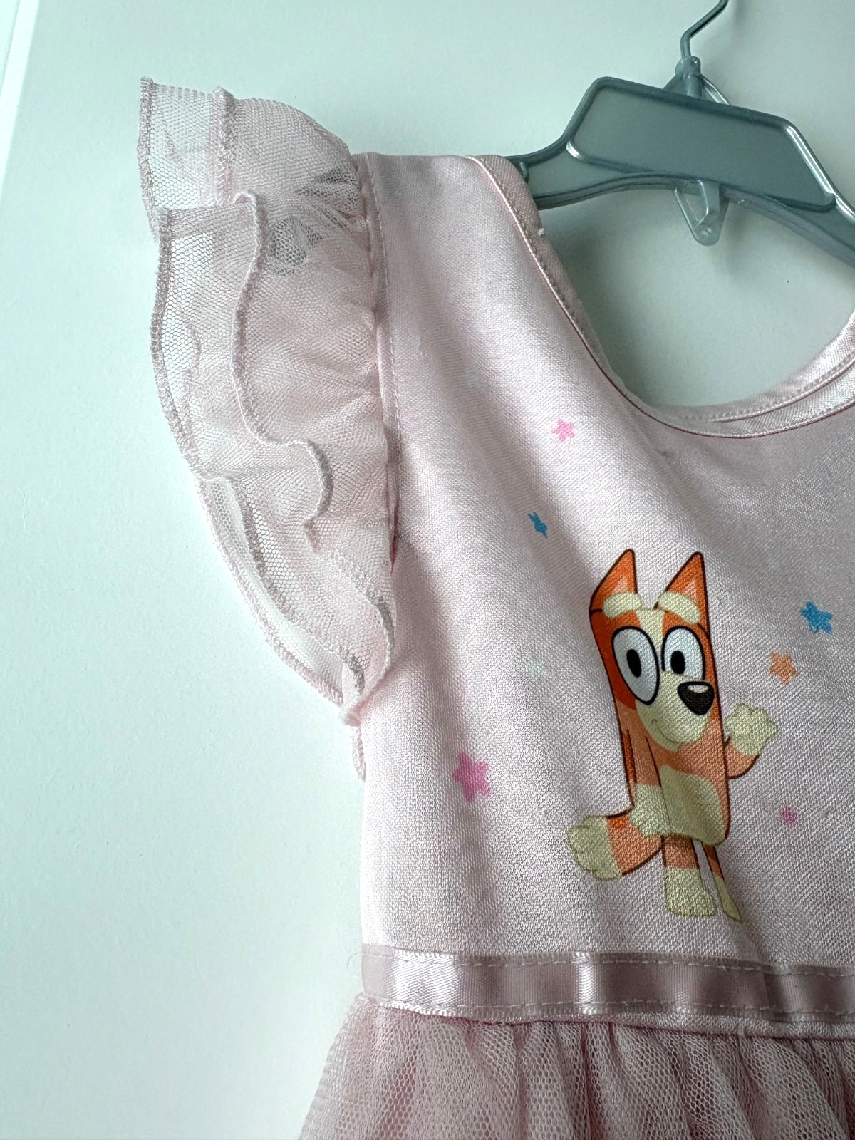 Bluey Dress-Up Costume Dress Girl Size 4T Pink Night Gown Polyester