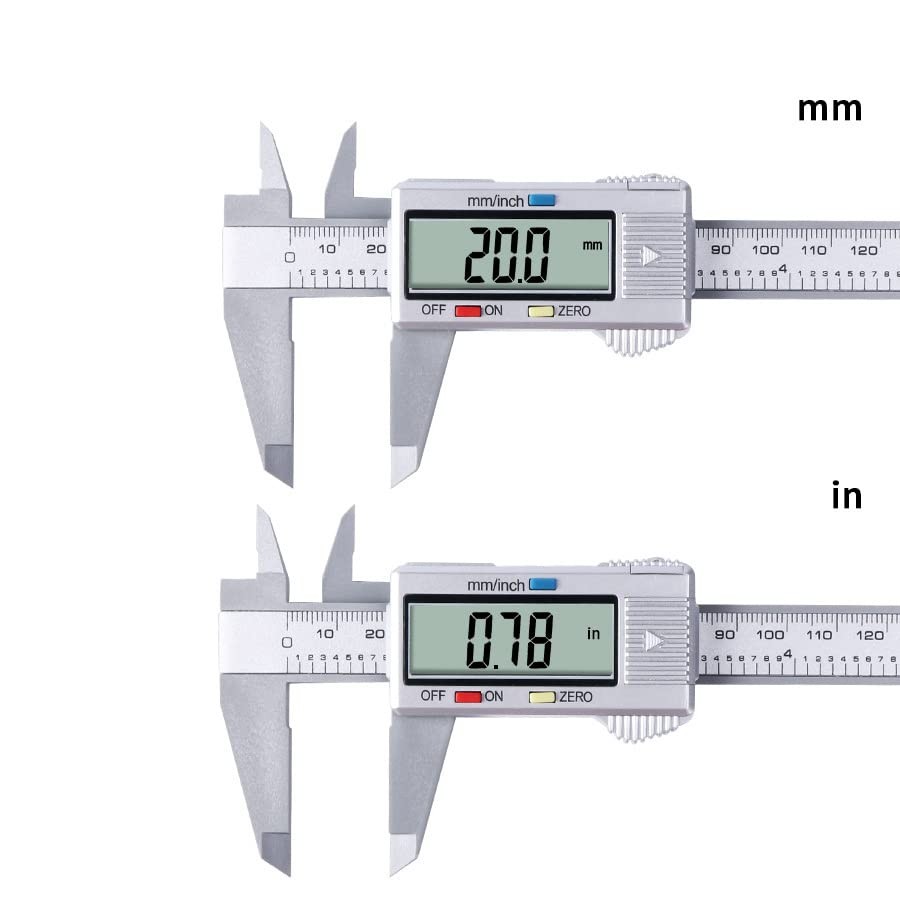 Electronic Digital Caliper, LCD | 0 to 6 inch inch/mm Conversion, Automatic S...