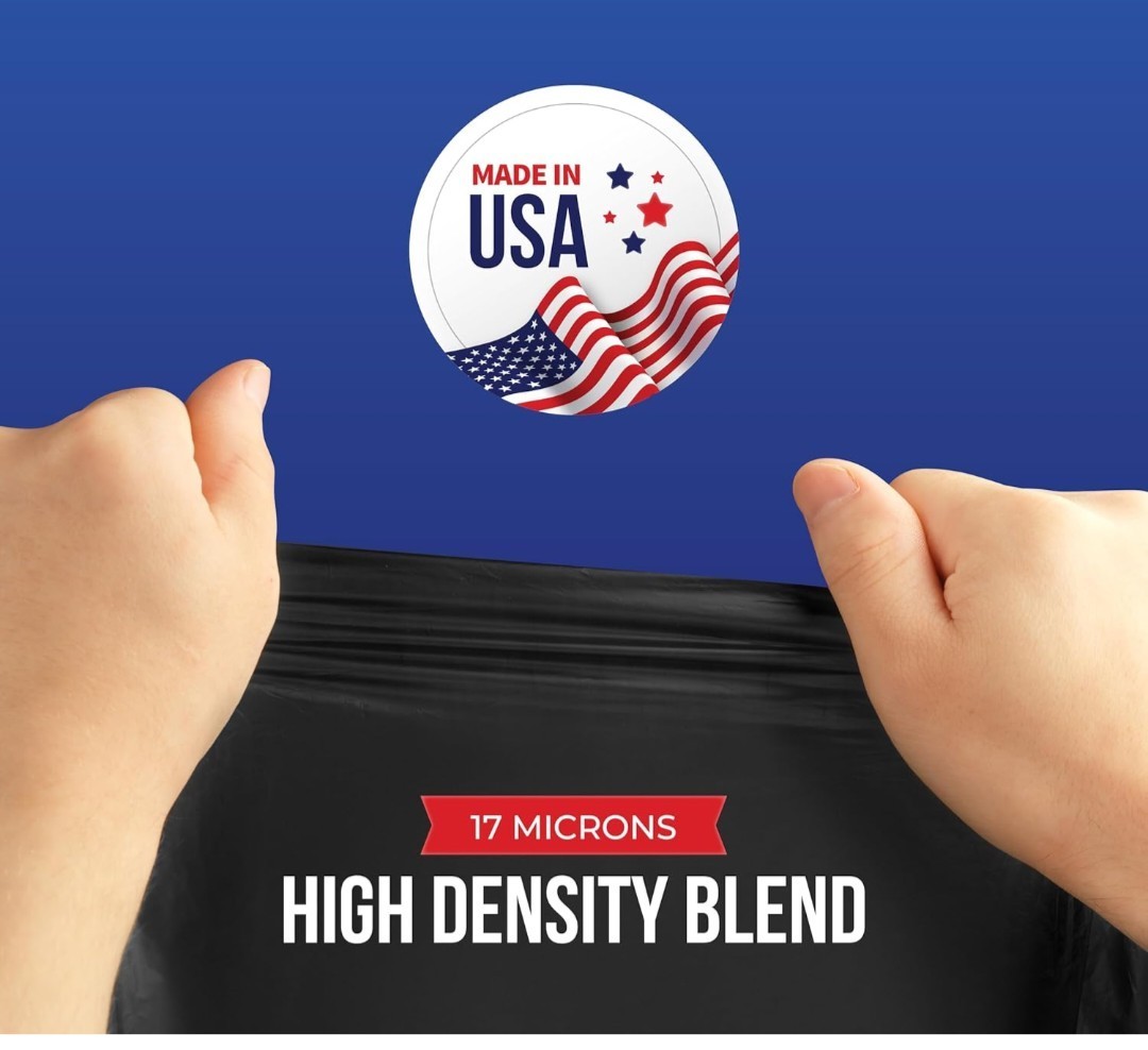 55-60 Gallon Trash Bags Heavy Duty - Bulk 150 Pack Large Garbage Bags