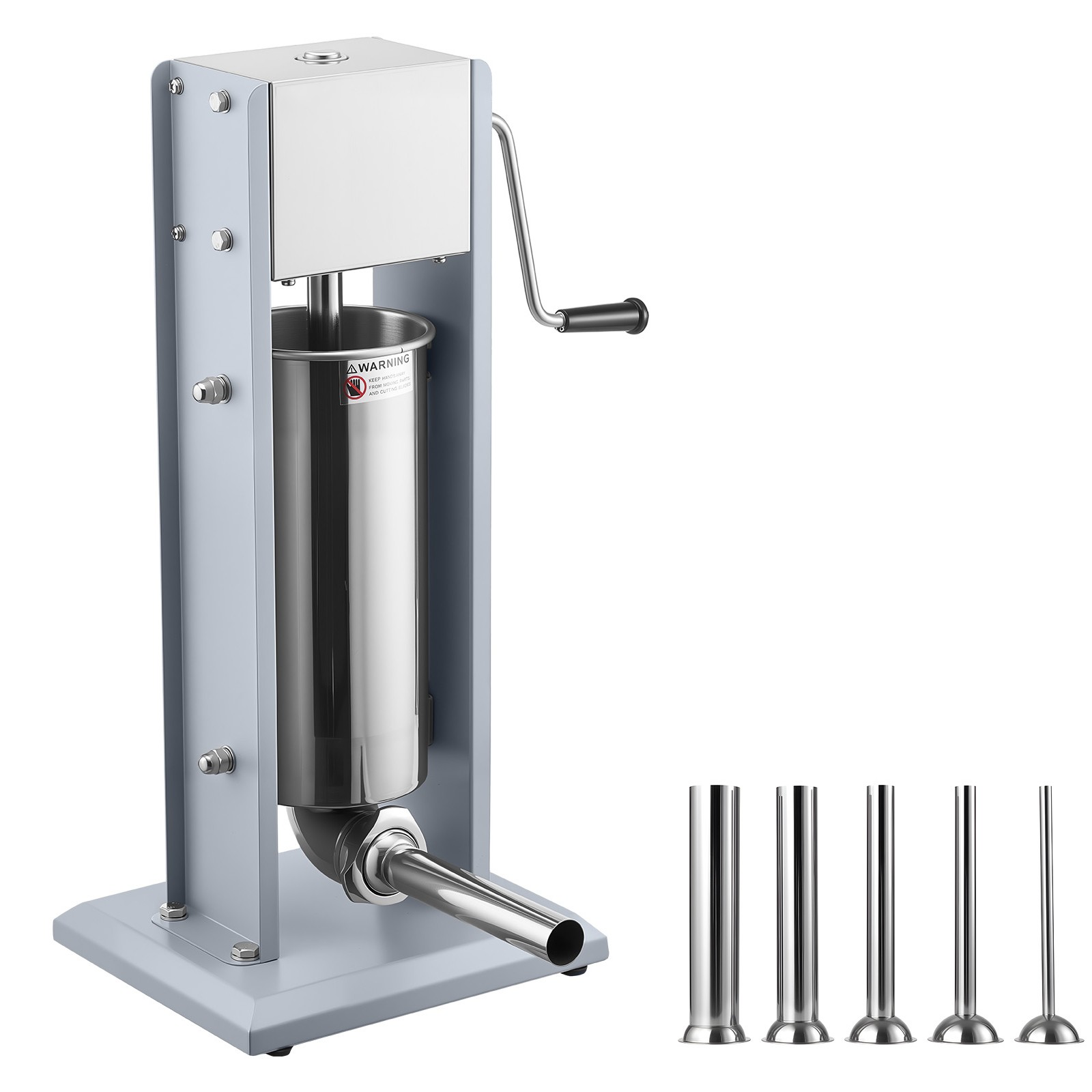 Uimoso Manual Sausage Maker 11 LBS / 5 L Dual-Speed Meat Filler with 5 Nozzles