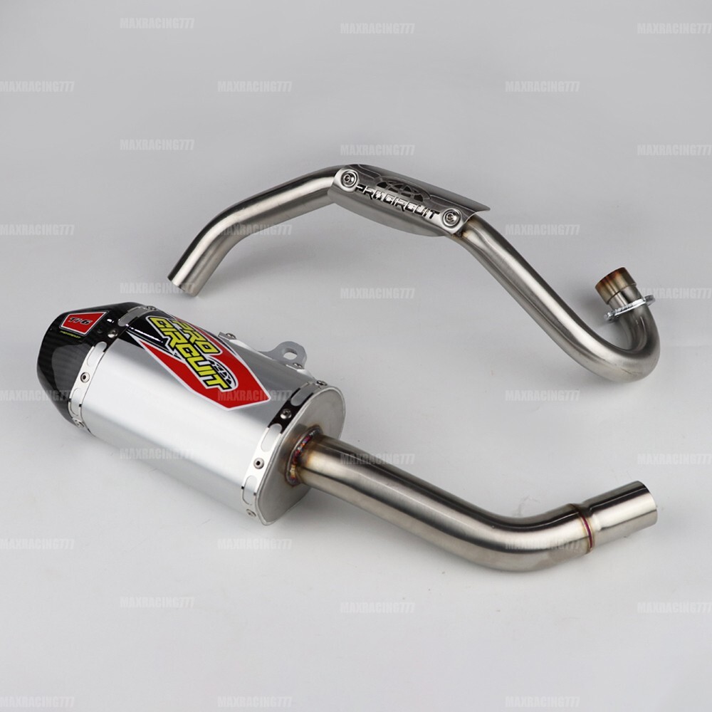 EXHAUST MUFFLER RACING CARBON PIPE FULL SYSTEM FIT FOR KAWASAKI KLX110 KLX110L