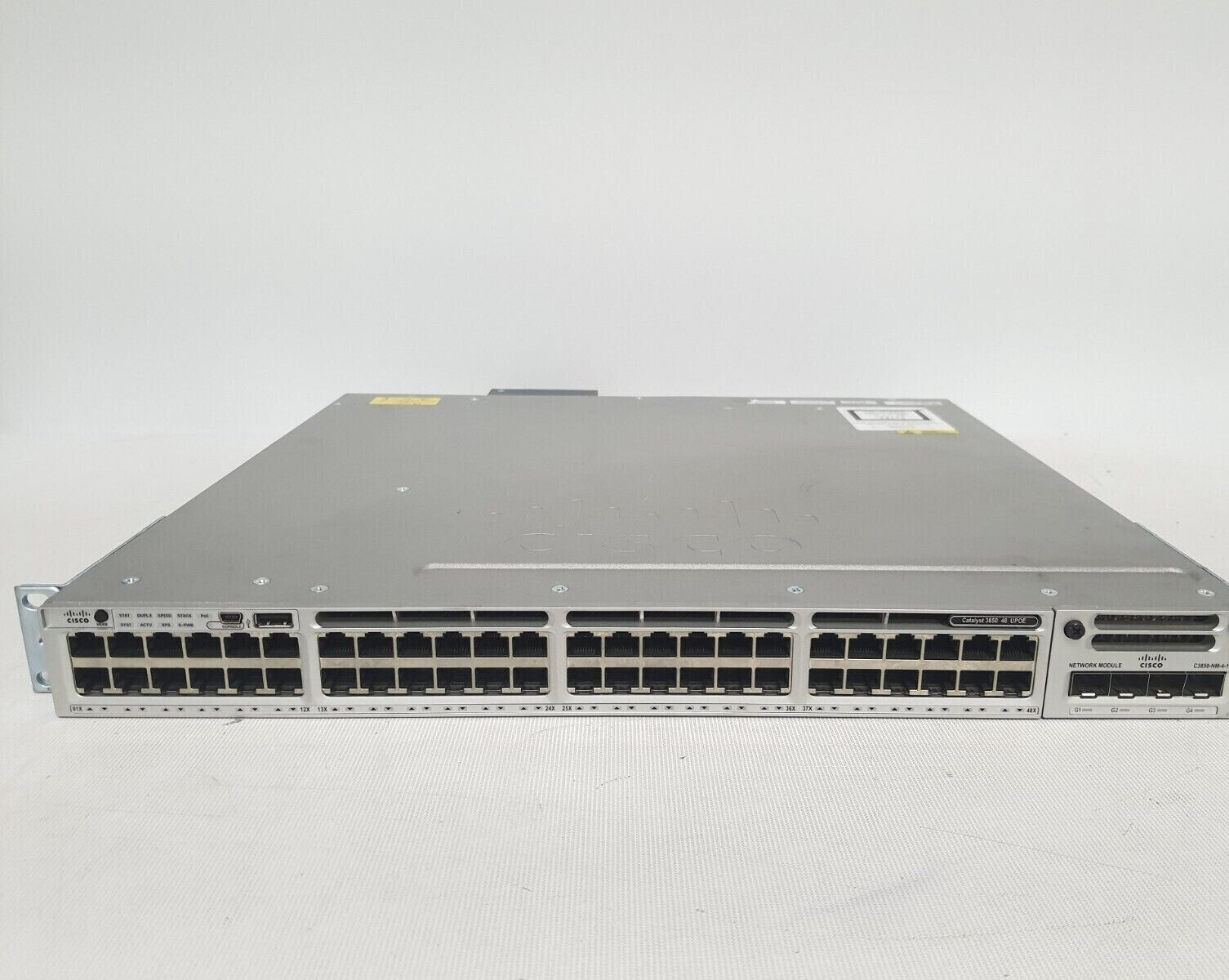 Cisco Catalyst WS-C3850-48U-E 48 Port-Switch With C3850-NM-4-10G Dual Pwr spply