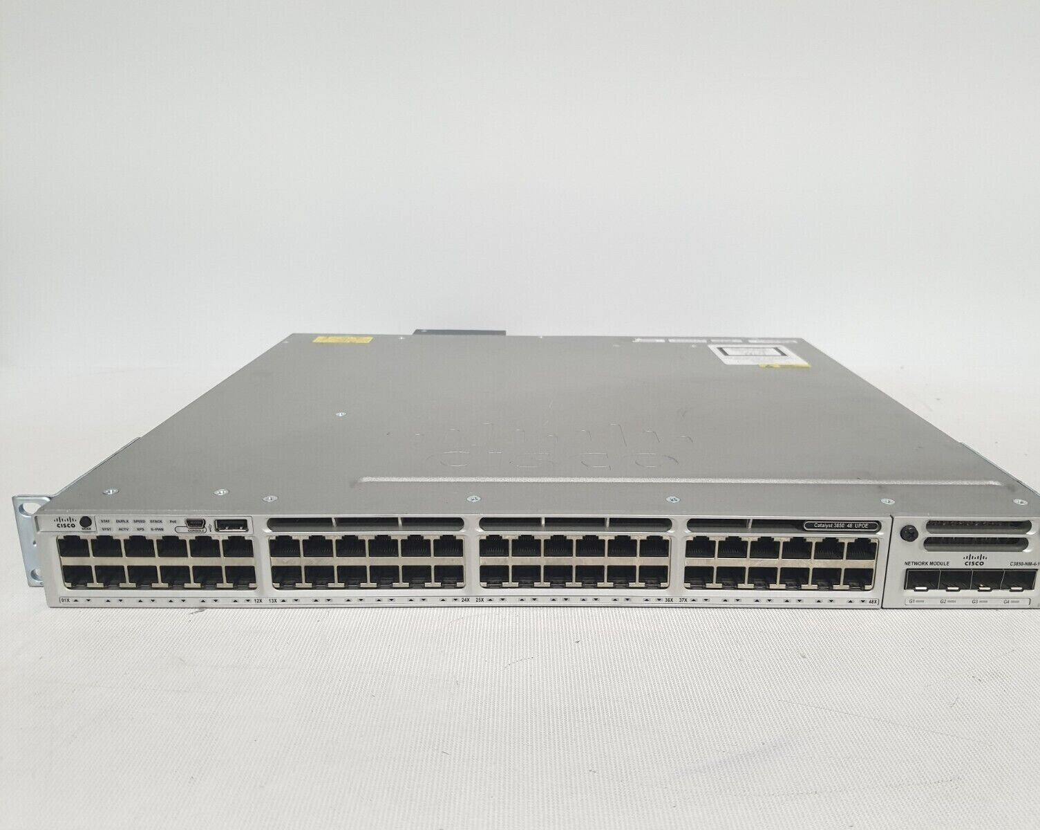 Cisco Catalyst WS-C3850-48U-E 48 Port-Switch With C3850-NM-4-10G Dual Pwr spply
