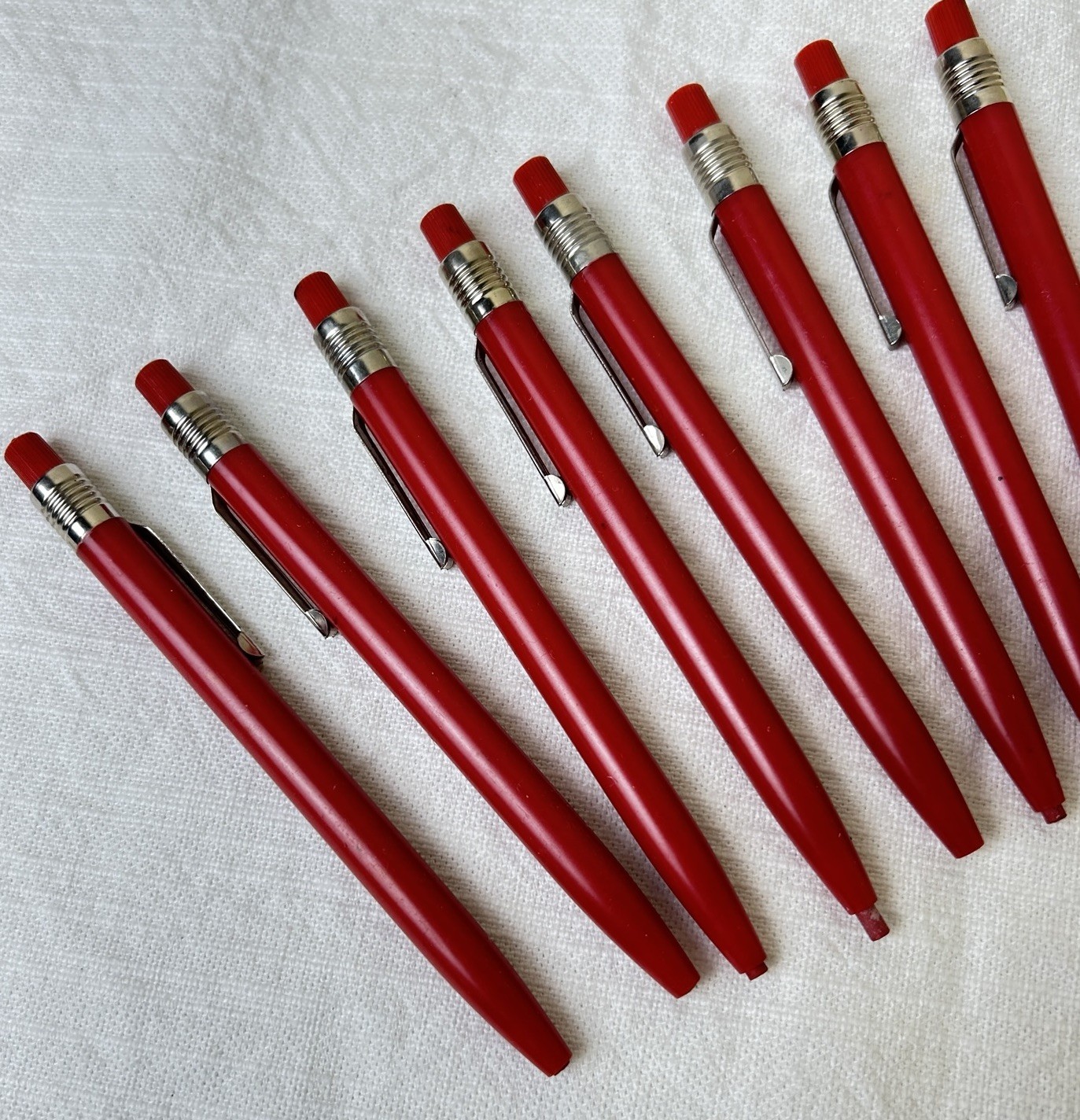 16 Scripto Mechanical Pencil Grease Crayon Red US Government Vintage