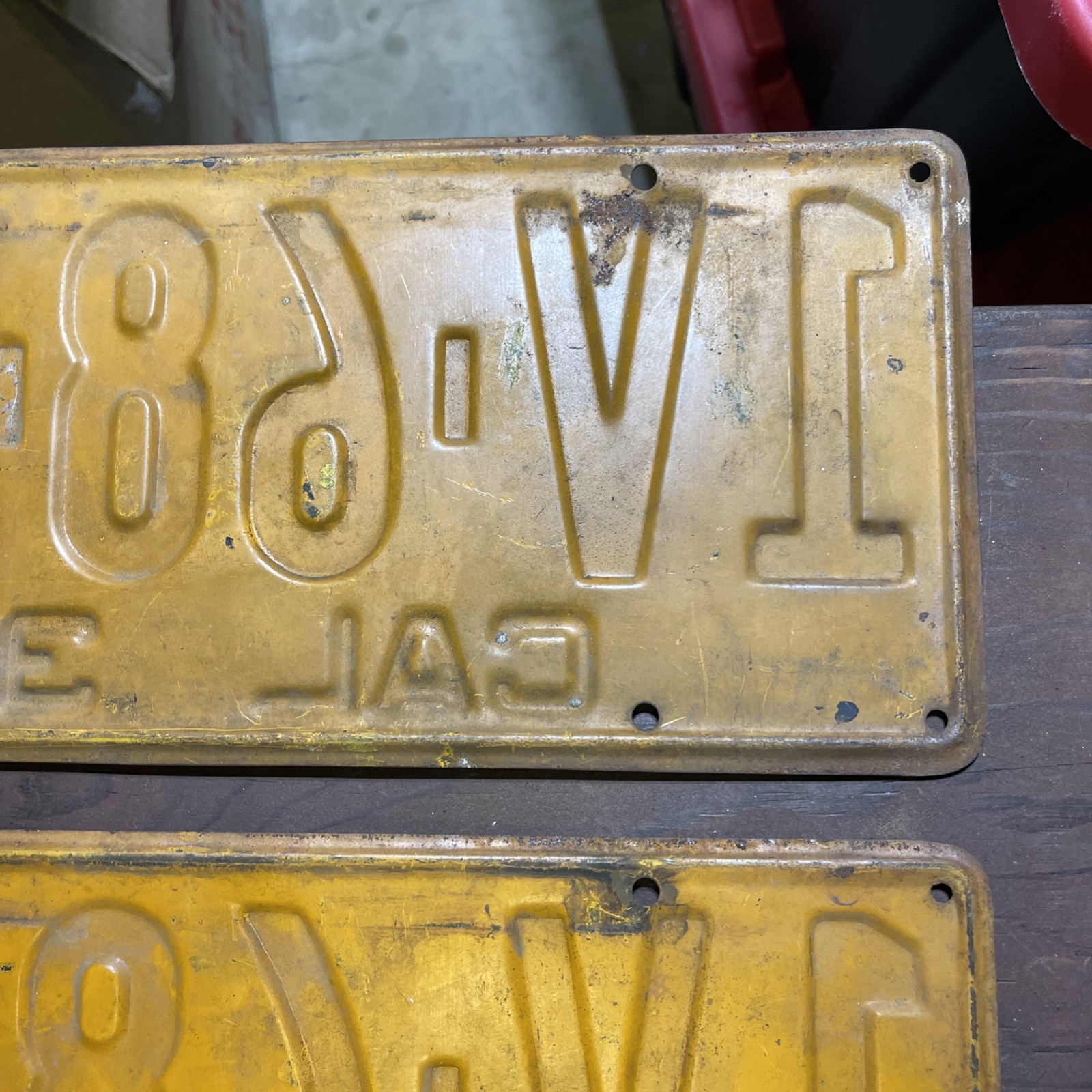 Vintage 1930 California License Plate Pair