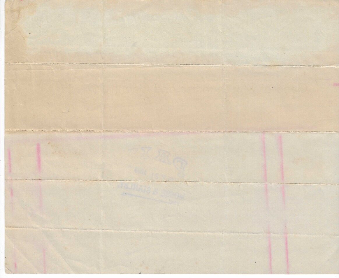 1898 Receipt, Morse & Stanley, General Merchandise, Centre Harbor New Hampshire