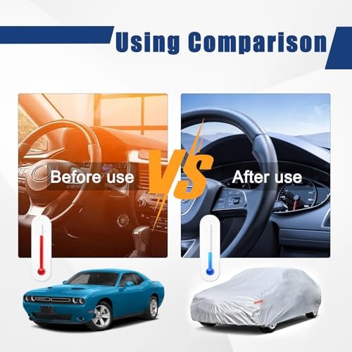 6 Layers Car Cover Custom Fit for Dodge Custom Fit Dodge Challenger LM-Silver