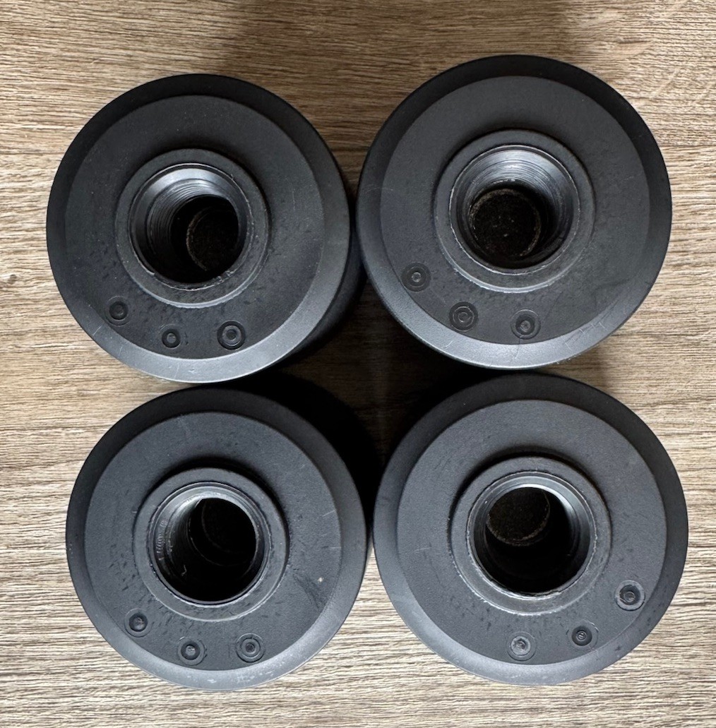 Vintage AMF Heavyhands 5 lbs Aerobic Weights Set of 4 End Caps Only