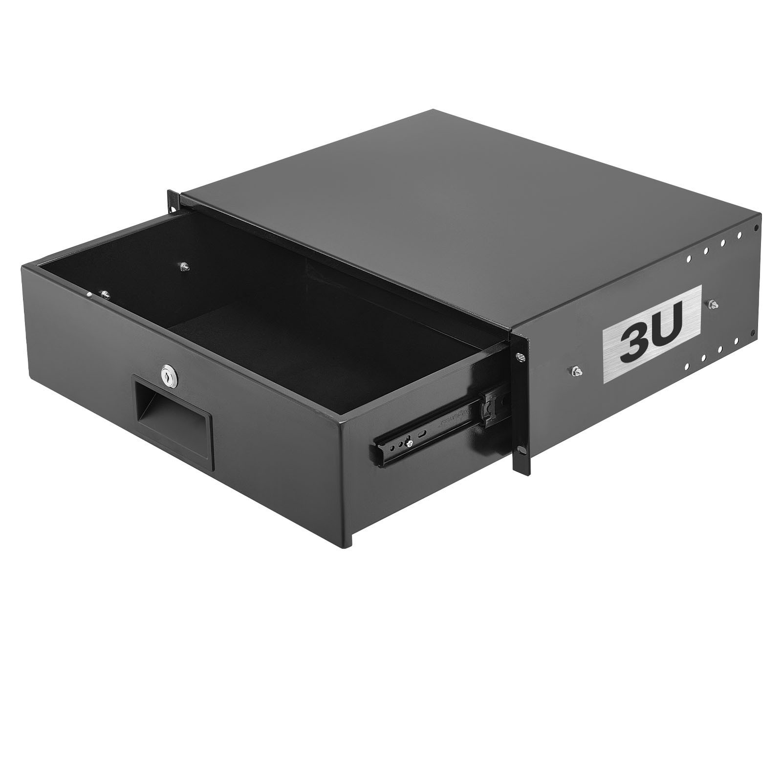 Uimoso 3U Rack Mount Drawer, 50 lbs Lockable Storage for 19-Inch Server Racks