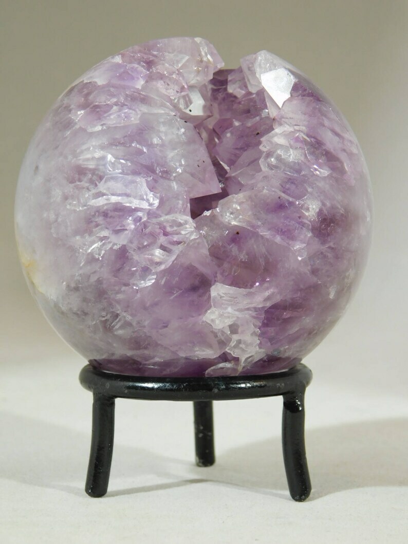 Sphere Display Stand Medium Size Black Metal Short