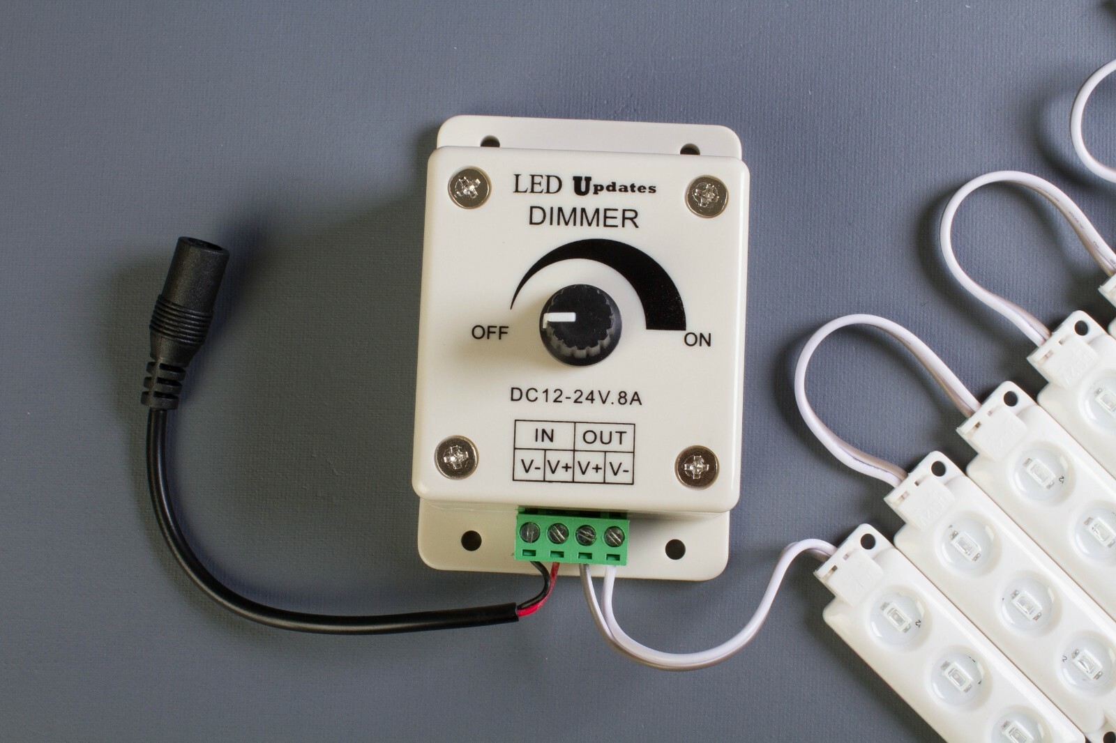 LED Light Dimmer with Manual knob for LED Strip Module Under Cabinet Showcase