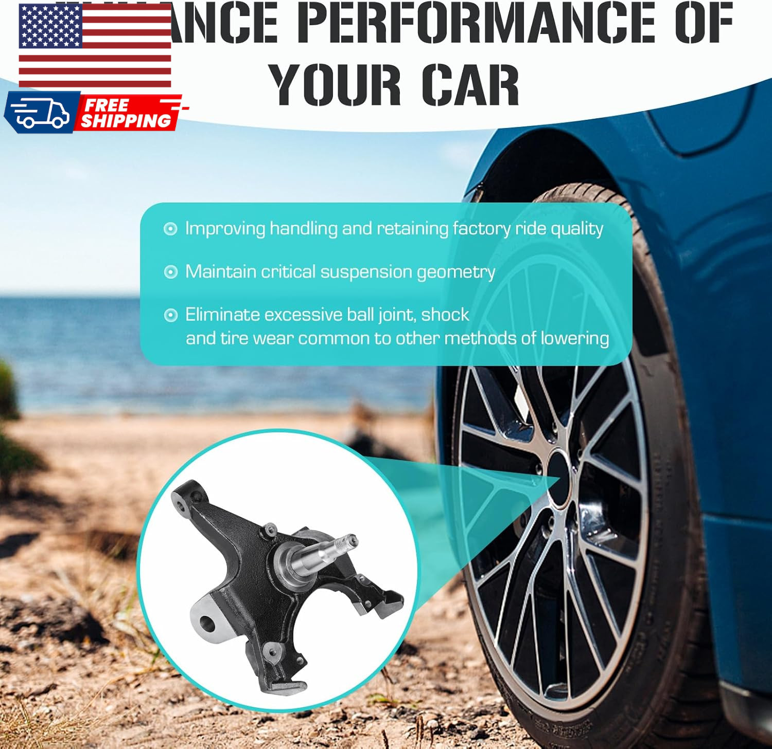 2" Drop Spindles Lowering Kit Fit for GMC C1500 C2500 1988-1998, C1500 2500 Subu