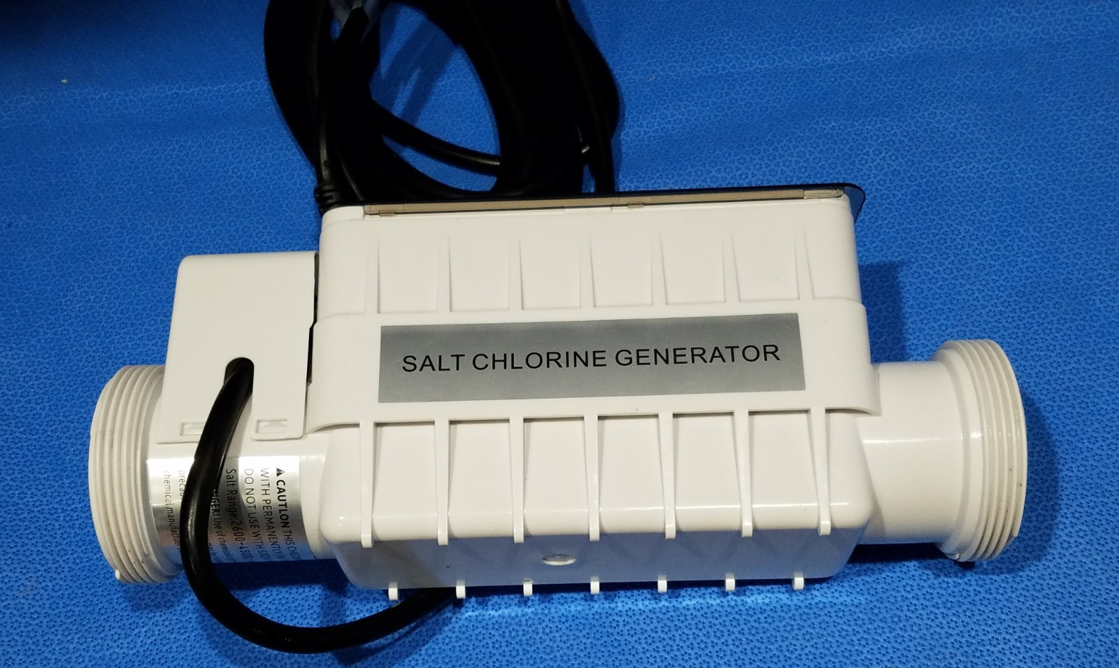 520555 Salt Chlorine Generator Cell 40K Gallon Pool 15ft Cable 2in PVC Unions