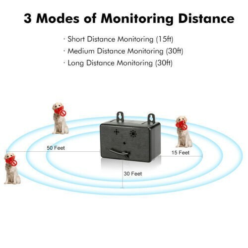 Outdoor Ultrasonic Anti-Barking Device Dog Bark Control Sonic Silencer USA