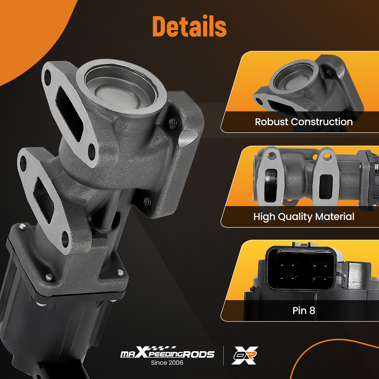 EGR Valve w/ Gasket For International DT466E 7.6L 2003-06 1842593C92 5012976R91