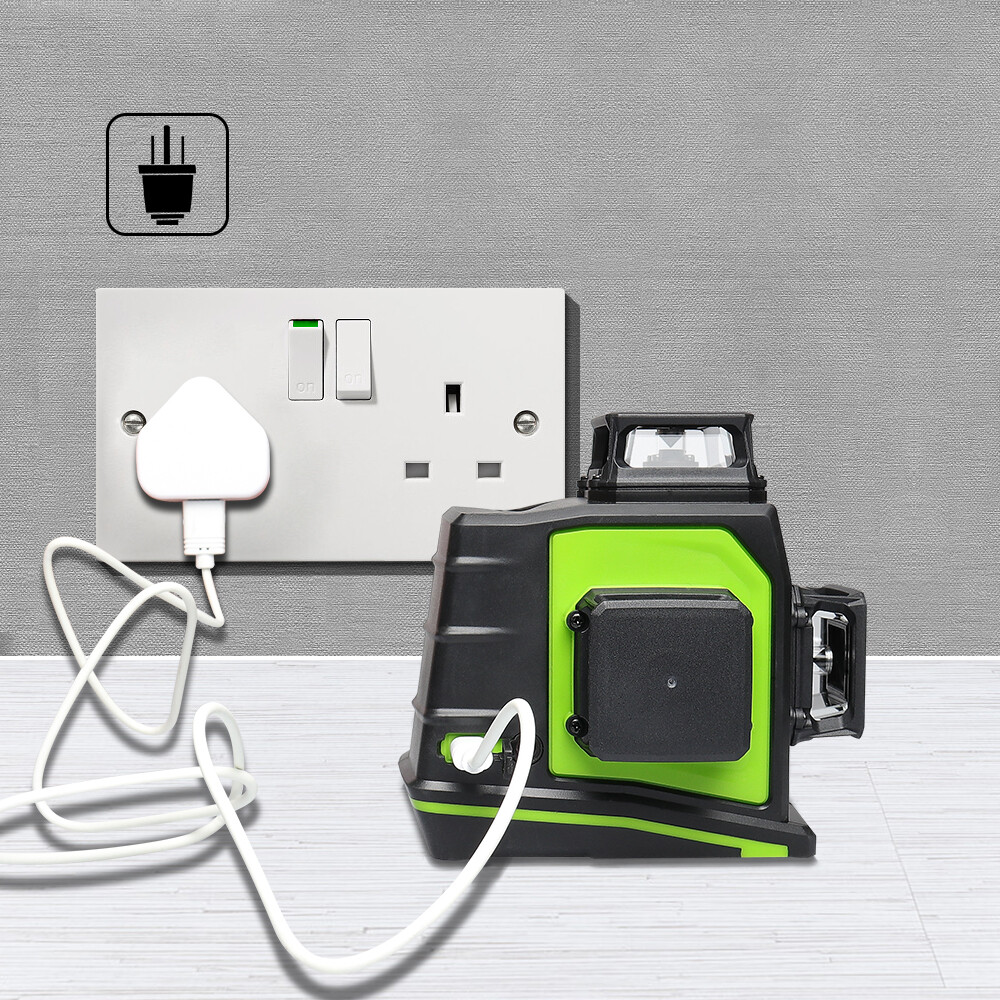 Multifunction 3D Laser level Green Beam + Laser Receiver+High support bar Kit