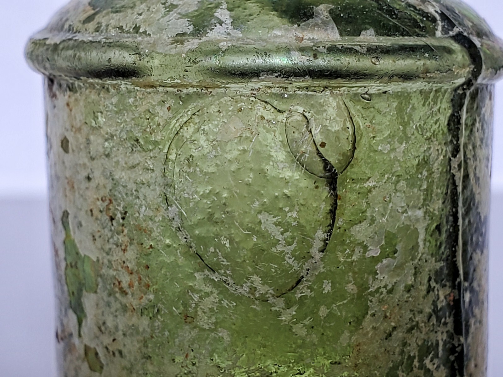 Antique 1800s Blown Glass Inkwell