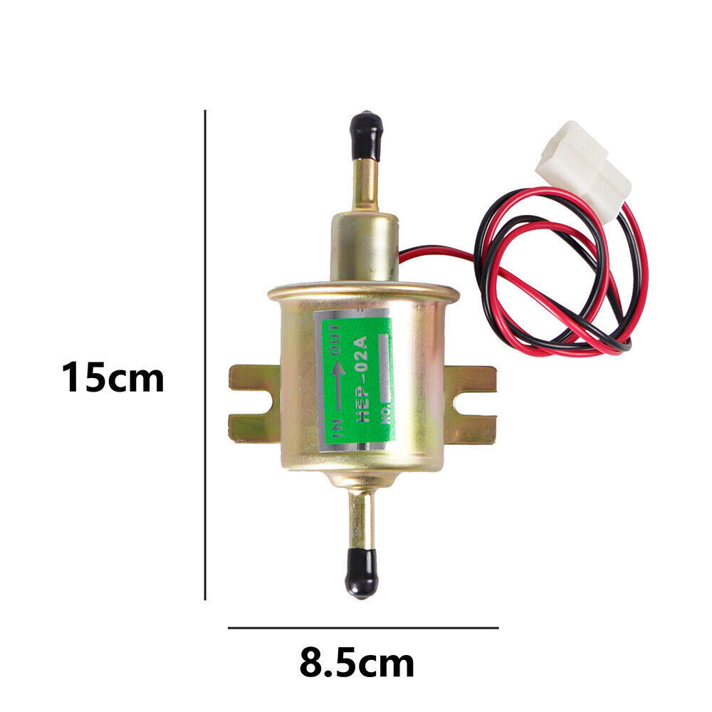 2 Packs 12V Electric Fuel Pump HEP-02A Universal Inline Low Pressure Gas Diesel