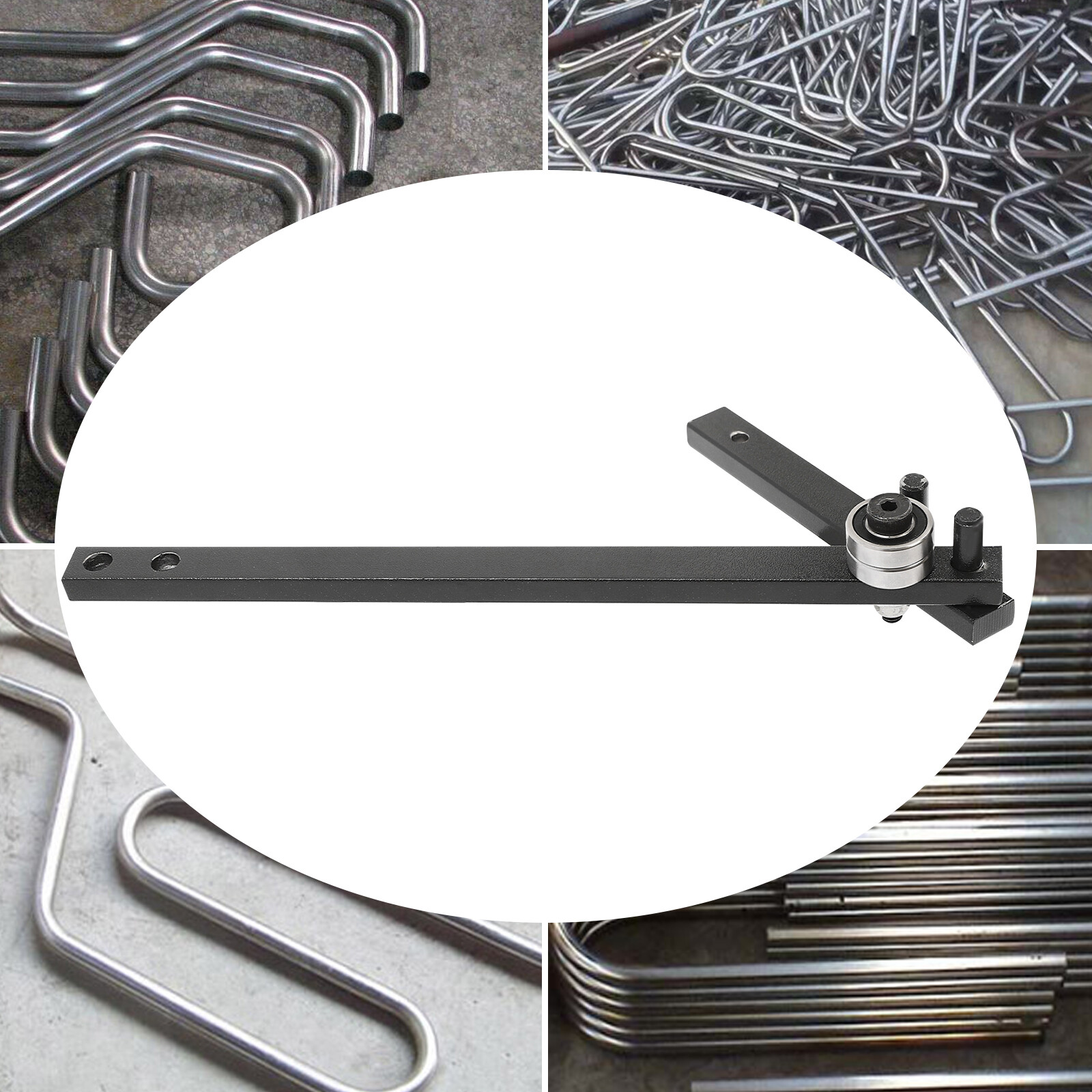 Hand Bender 2-10mm Manual Bending Bender Mini Flat Bar Rod Bender 180° 45# Steel