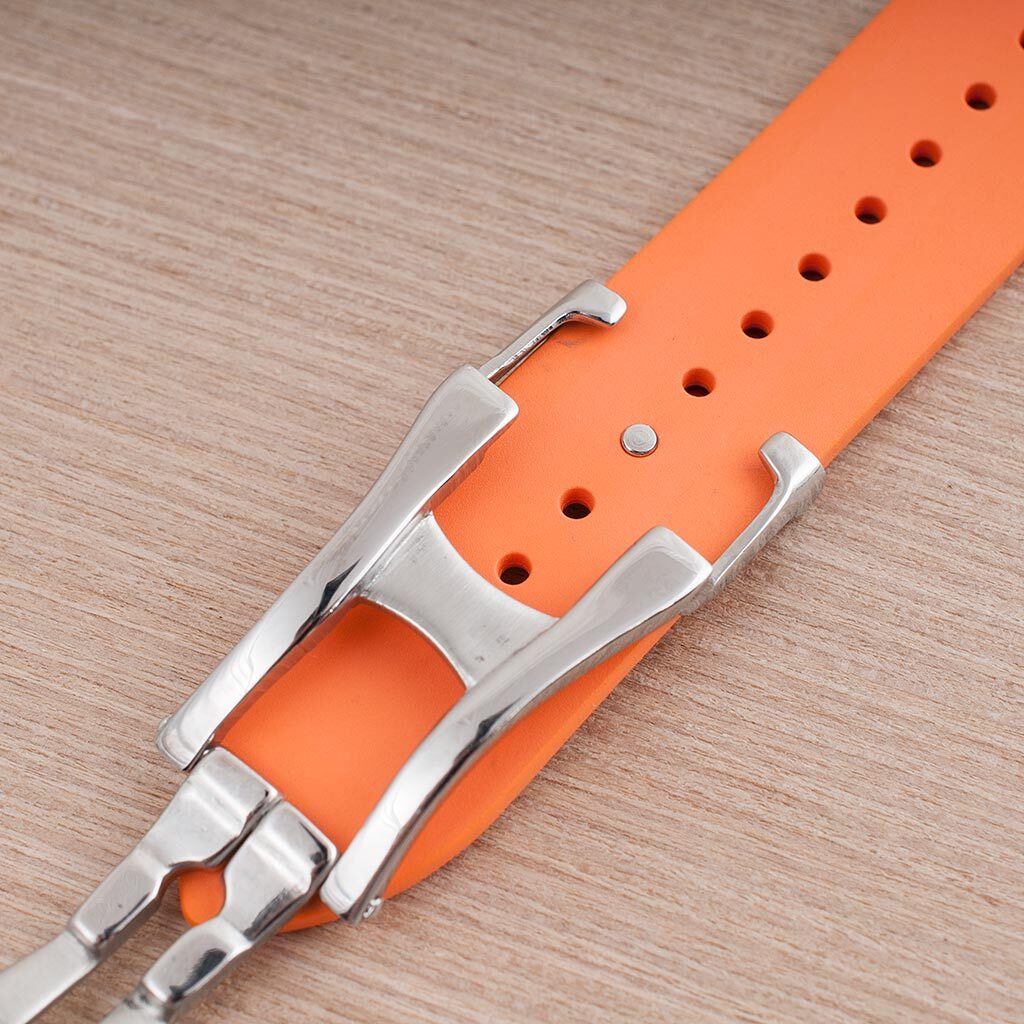 Single Fold Deployant Watch Buckle Clasp Deployment Silver Black Butterfly tag