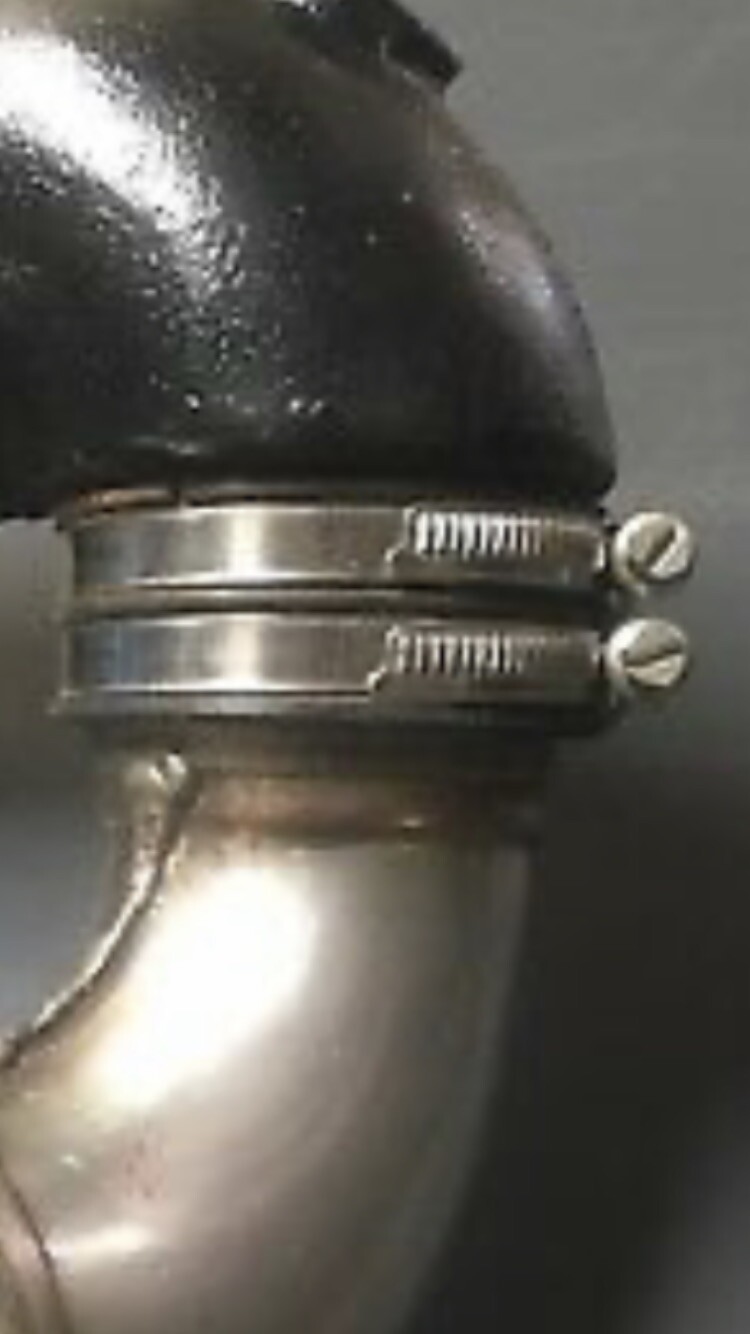 Kawasaki jetski 650SX 650X2 exhaust head pipe coupler clamps stainless steel 2pk