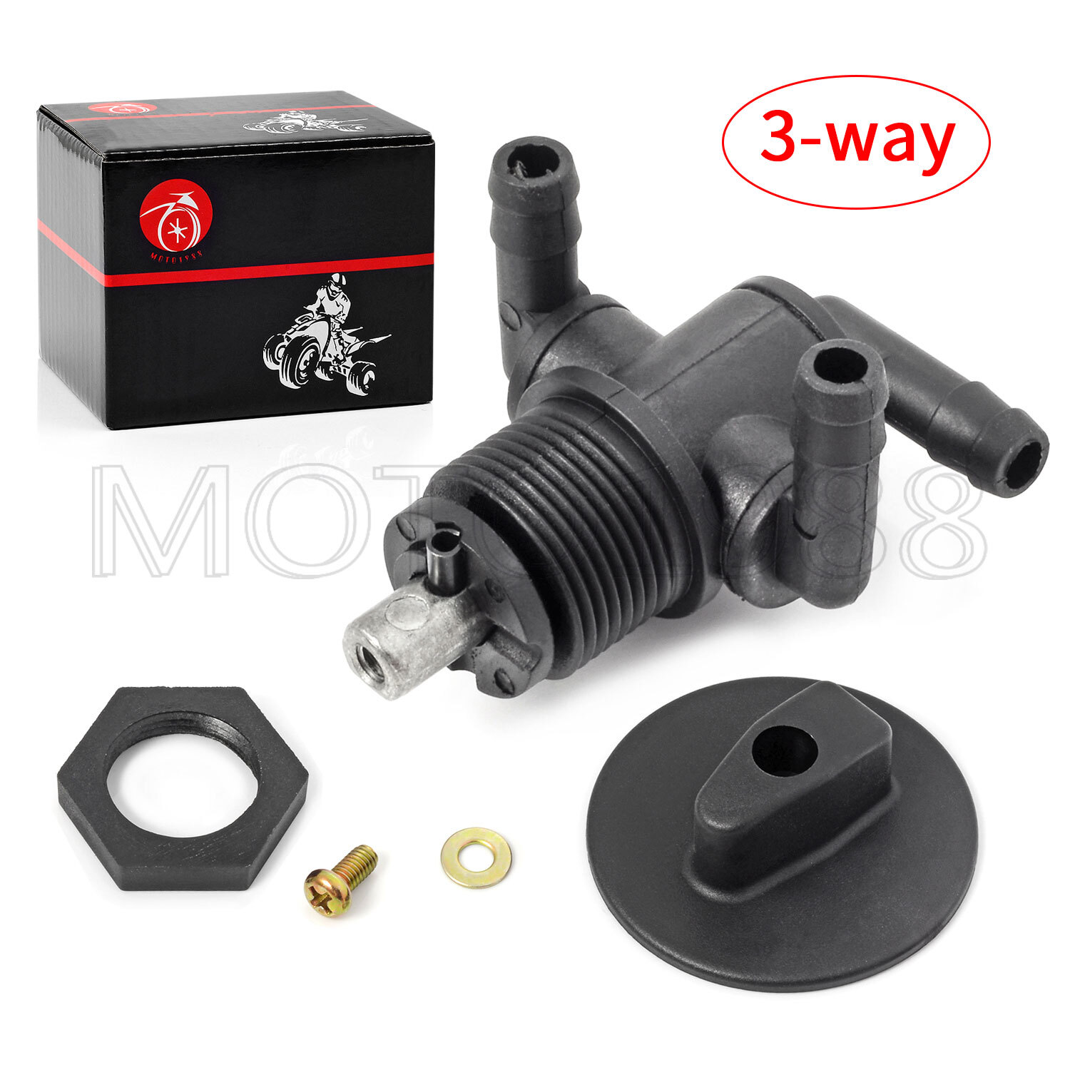 Fuel Tank Valve Petcock 3 Way & Knob NUT For Polaris Magnum 325 330 500 7052161