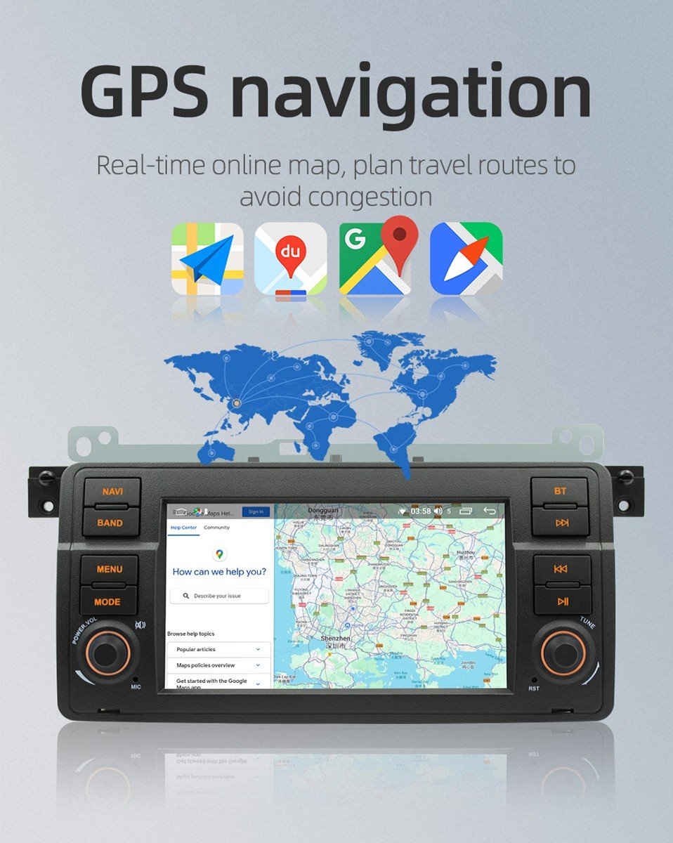 New Android 13 Car Stereo Radio GPS for BMW E46 M3 318/320/325/330/335 1998-2006