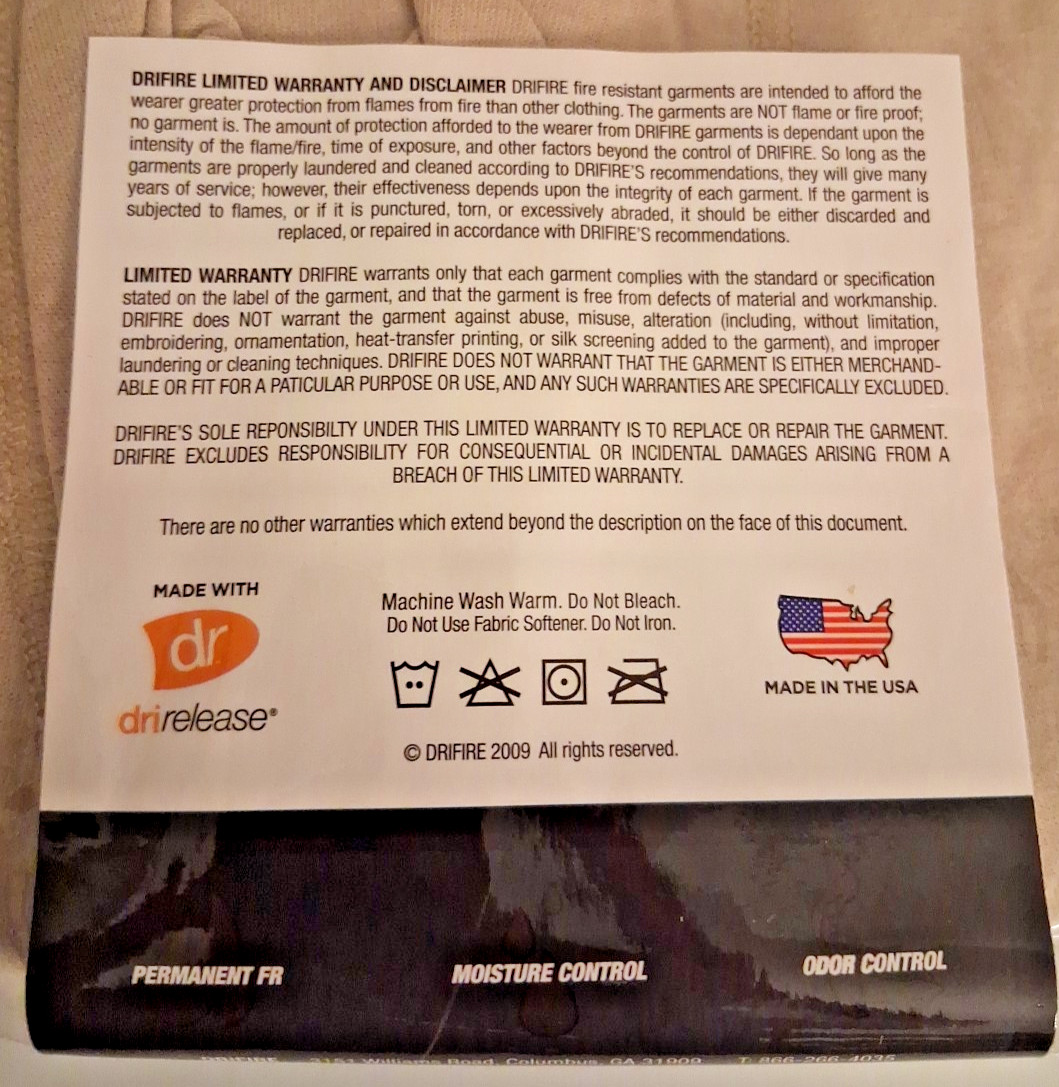 (3 Pack) Drifire Military FR Thermal Long Johns XL Cold Weather Base Layer NEW