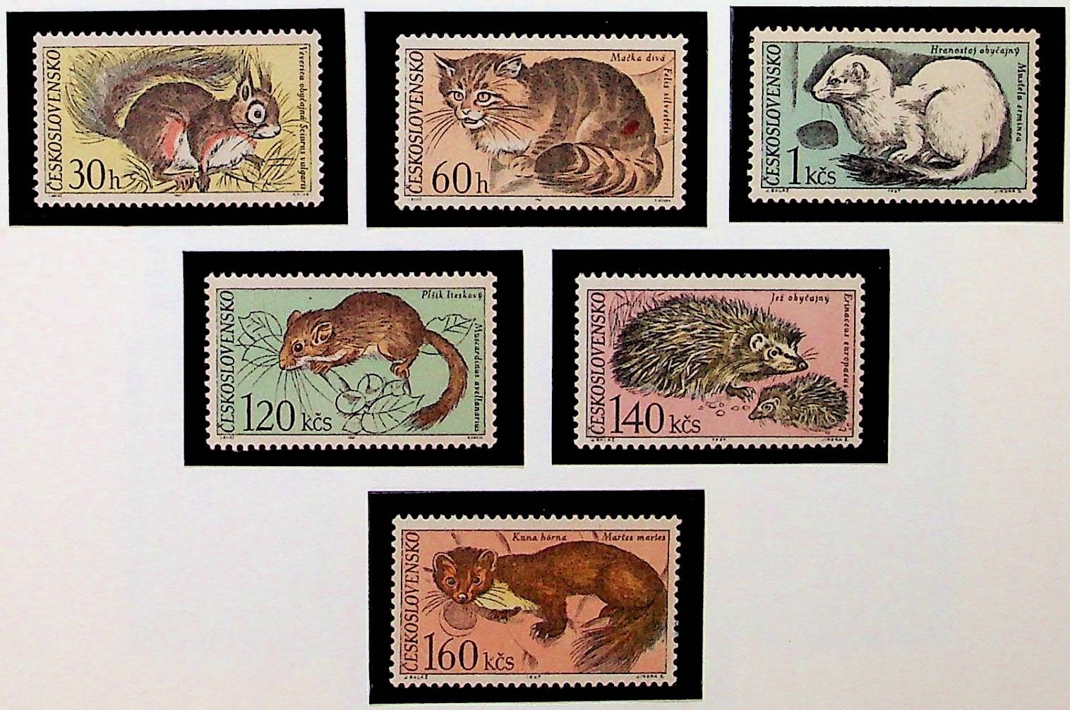 CZECHOSLOVAKIA Sc 1497-1502 NH ISSUE OF 1967 - ANIMALS - (CZ26)