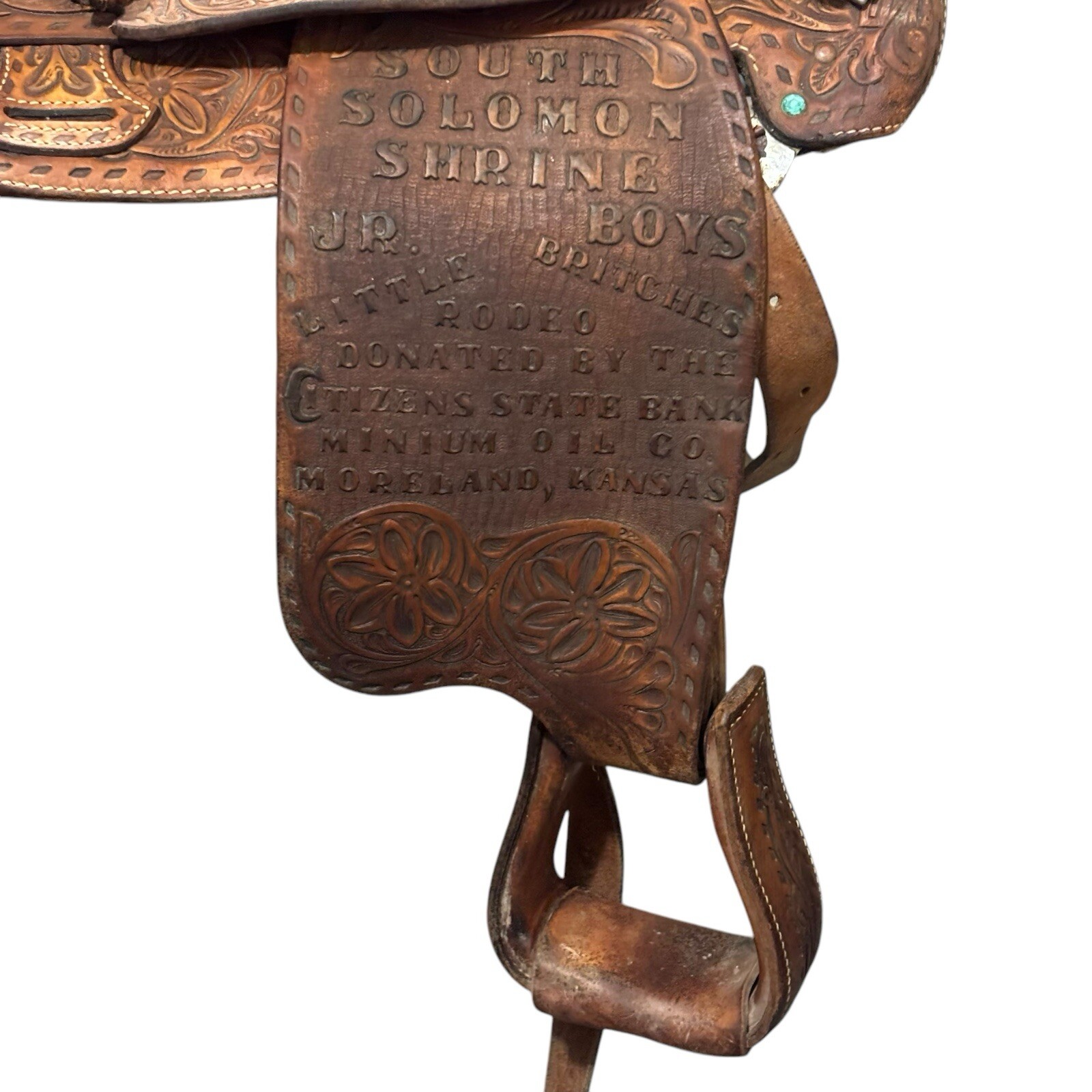 Antique Rider Buford Barrel Saddle 14” Western Rodeo Oil Kansas KS