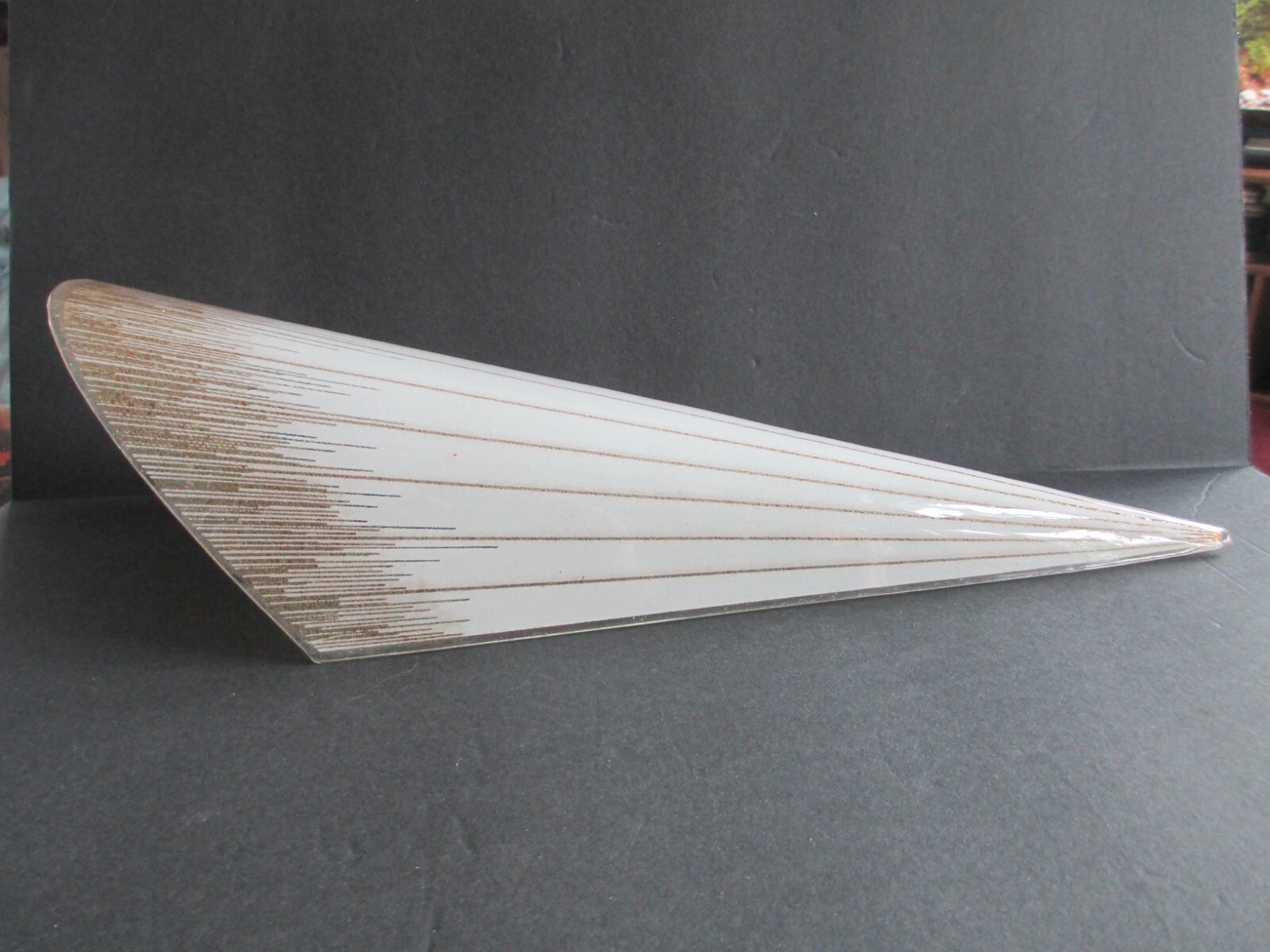 Vintage Lightolier MCM 1950s Gold Champagne Sconce Slip Shade Light Lamp C87