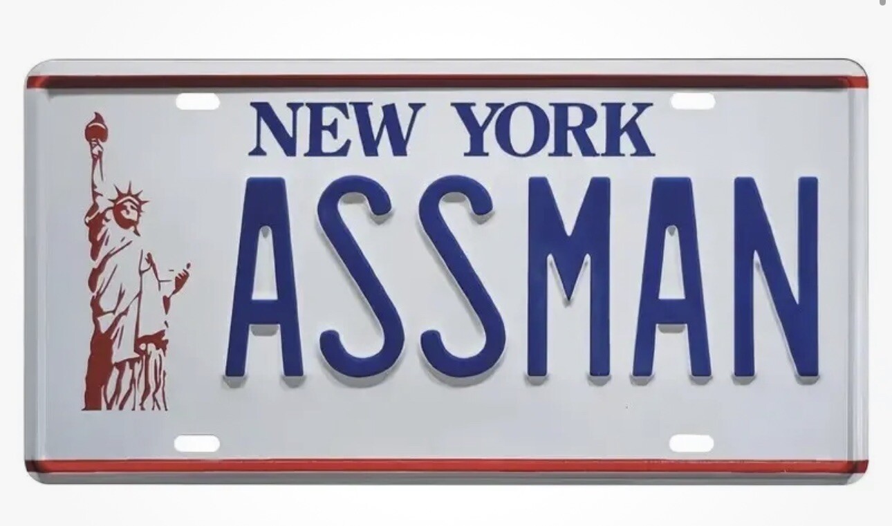 Seinfeld | Cosmo Kramer's Impala | ASSMAN | STAMPED Replica Prop License Plate