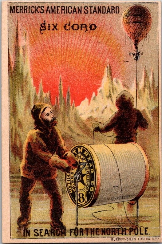 MERRICK'S AMERICAN STANDARD SIX CORD SEARCH FOR NORTH POLE BURROW GILES LITHO