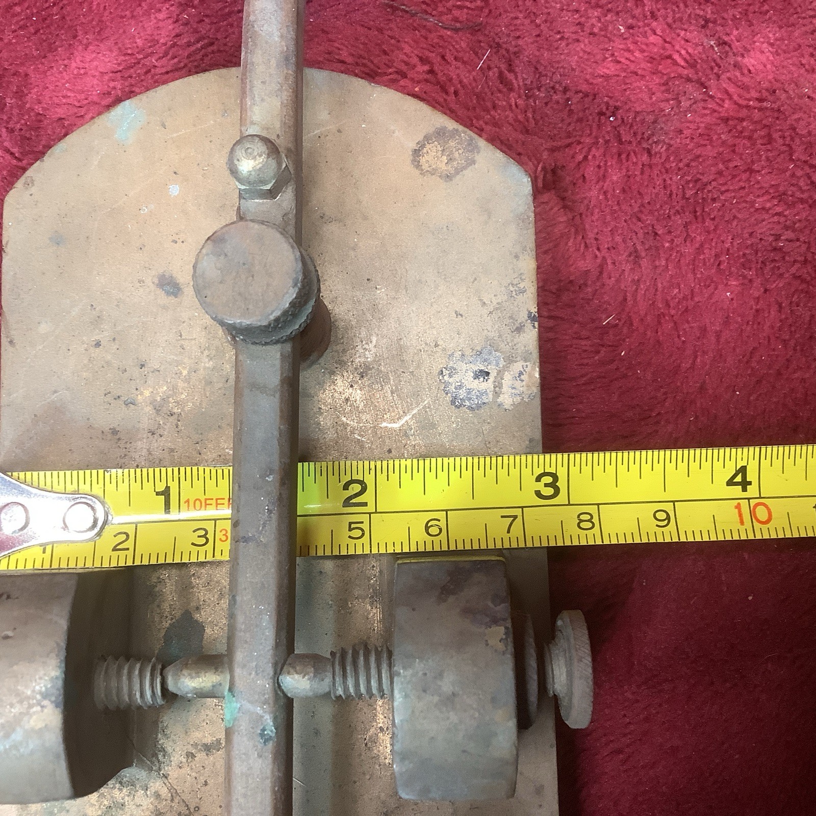 Vintage 3# Heavy Brass Oversized Telegraph Key “CK” Nonelikeit! K1 Key Button