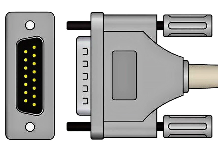 Bionet CardioTech 15 pin 10 Leads Banana EKG Cable Compatible