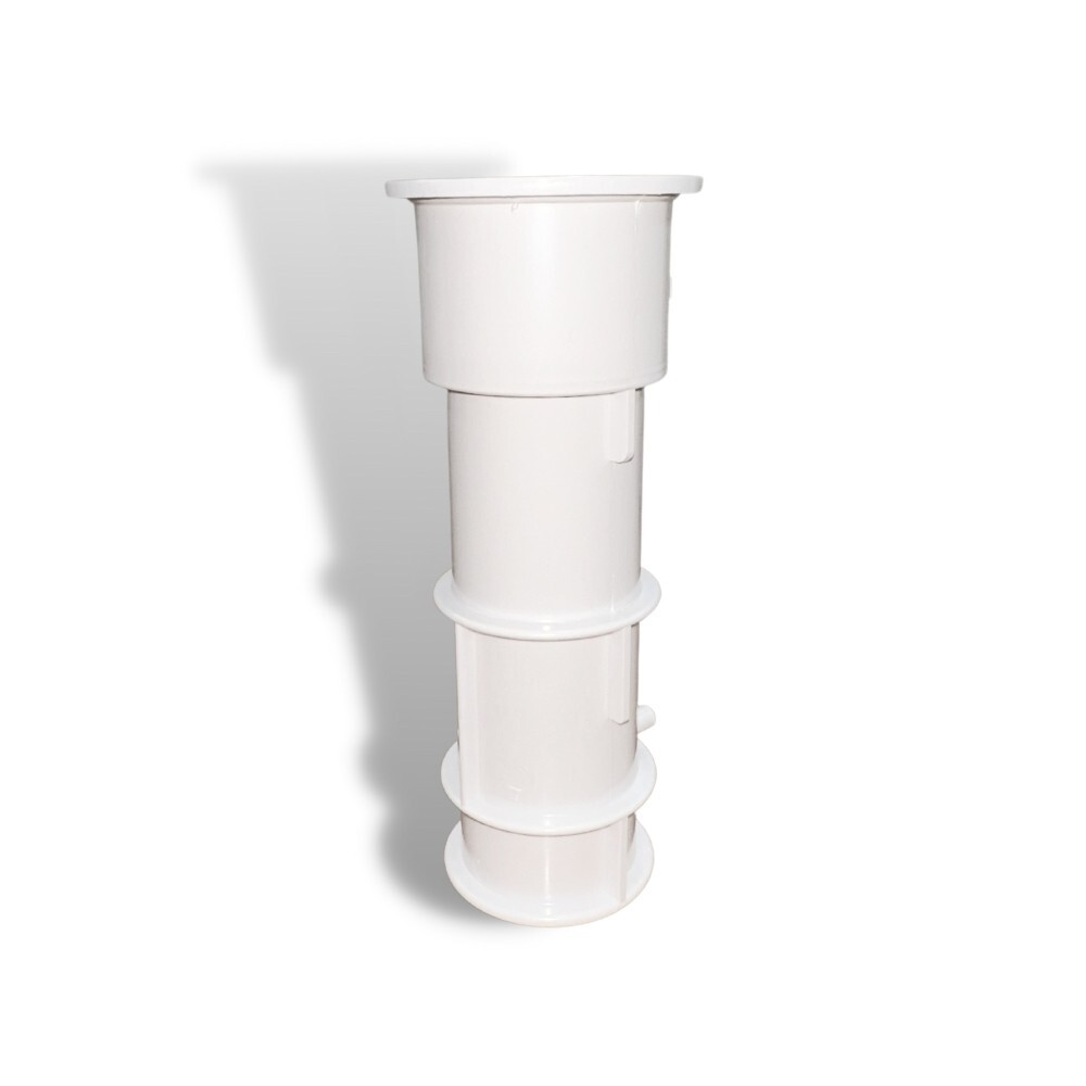 Aquastar US101 7.5" Umbrella Stands with Sleeve and Center Cap White (2 Pack)